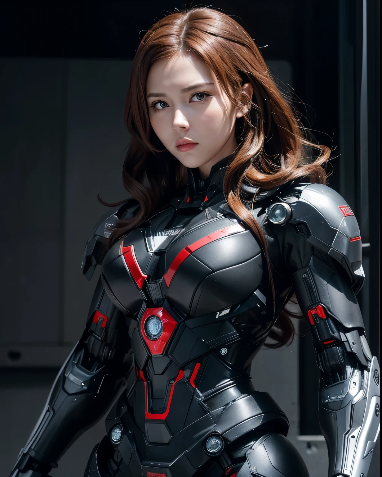  Super detailed, advanced details, high quality, 最high quality, High resolution, 1080p, hard disk, beautiful,(war machine),(black widow),beautifulサイボーグ女性,Mecha cyborg girl,battle mode,Mecha body girl,She is wearing a futuristic war machine weapon mecha,