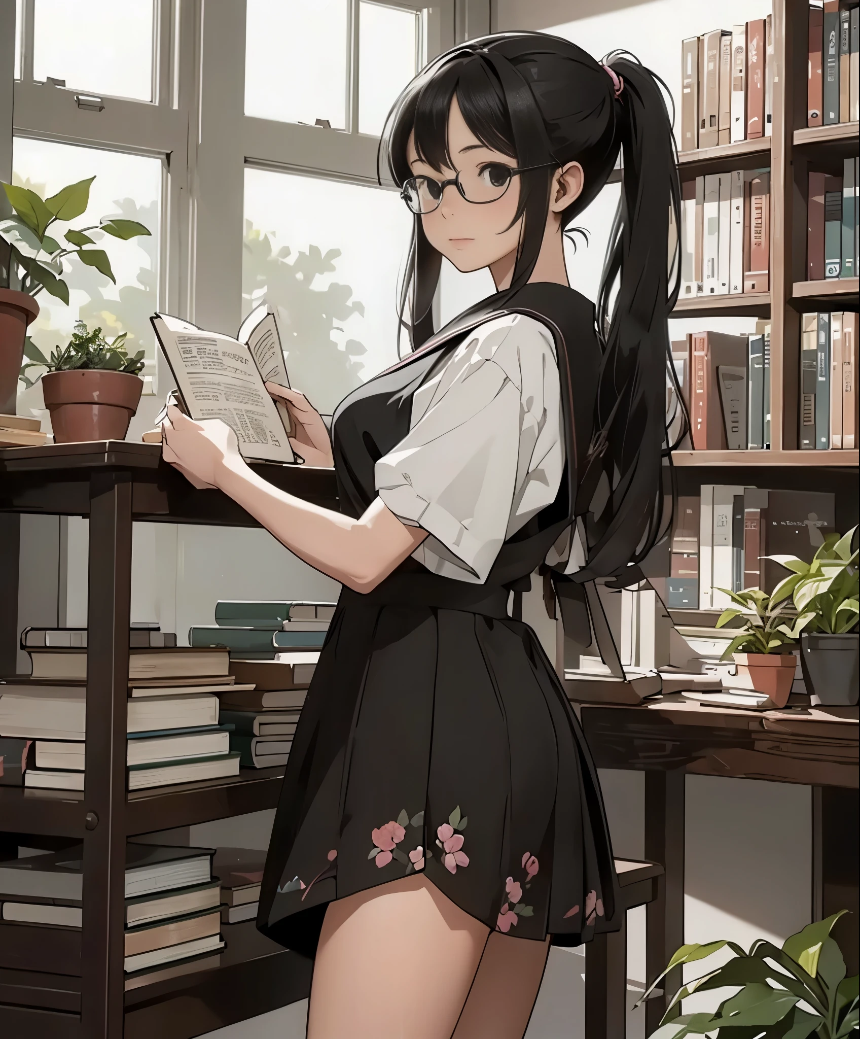 destruction、break、through、background、bookshelf