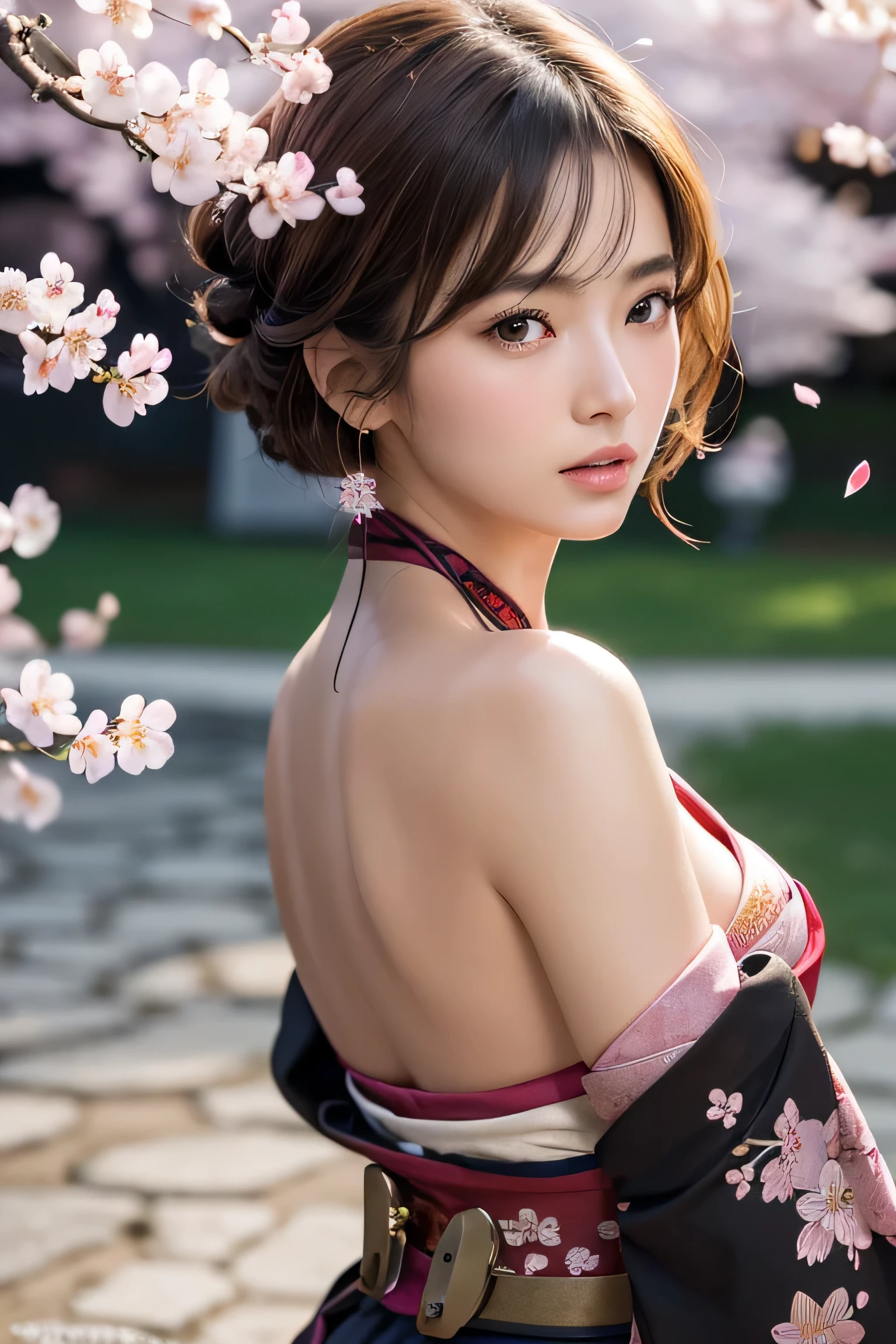 Kimono beauty、bra、Japanese、small hair ornaments