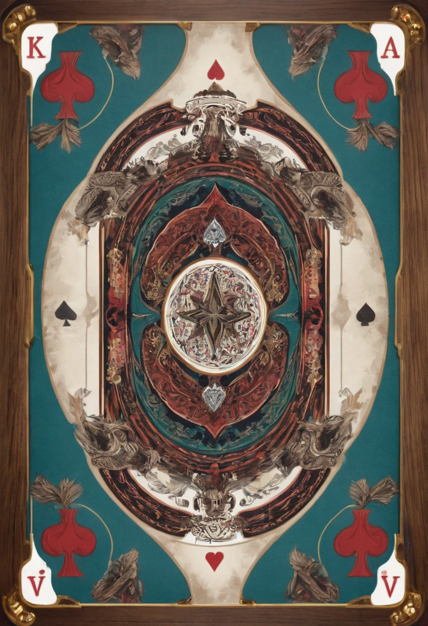 Symmetry, symmetrical, Texas Playing Card Table, by Wes Anderson, best quality, masterpiece, high details, Ultra intricate detailed
