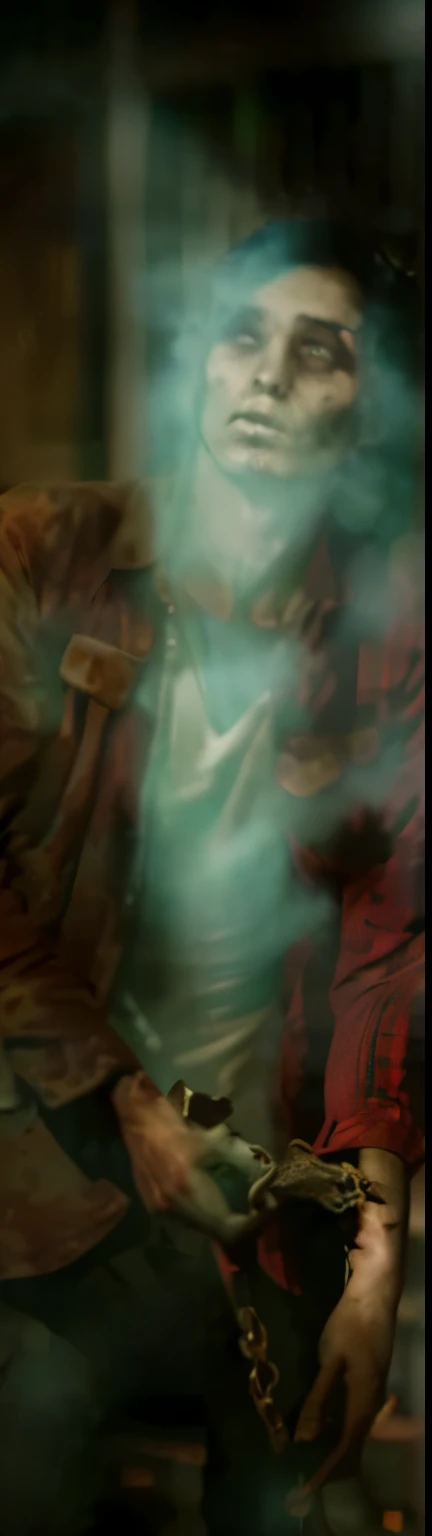 (Best quality, 8k, 32k, Masterpiece, UHD:1.2) "Transform the subject into a terrifying zombie with decaying flesh, sunken eyes, and a menacing expression. Start by altering the subject's facial features to appear more gaunt and skeletal, with hollowed cheeks and prominent bones.
Distort the skin texture to simulate decay, adding patches of rotting flesh, exposed muscle tissue, and open wounds. Incorporate bruising, discoloration, and blood stains to enhance the gruesome appearance of the zombie.
Adjust the subject's eyes to appear lifeless and glazed over, with dilated pupils and dark circles to convey an eerie and unsettling gaze. Consider adding subtle glowing effects to suggest an otherworldly presence or supernatural affliction. ((zombie))
Modify the subject's clothing and accessories to appear tattered, torn, and blood-stained, reflecting the chaotic and savage nature of a zombie apocalypse. Add elements of dirt, grime, and debris to further enhance the sense of decay and deterioration.
Experiment with dynamic and cinematic lighting to create dramatic shadows and highlights, intensifying the ominous atmosphere and adding depth to the scene. Utilize eerie hues of green, blue, and gray to evoke a sense of dread and unease.
Incorporate subtle visual effects such as smoke, fog, or mist to enhance the eerie ambiance and add an element of mystery to the composition. Experiment with composition and framing to create a compelling and chilling portrayal of the transformed zombie.
Overall, the goal is to evoke a sense of horror and dread through the transformation of the subject into a terrifying zombie. Pay close attention to detail and atmosphere to create a truly spine-tingling depiction of the undead." ((refelction)) ((undead))