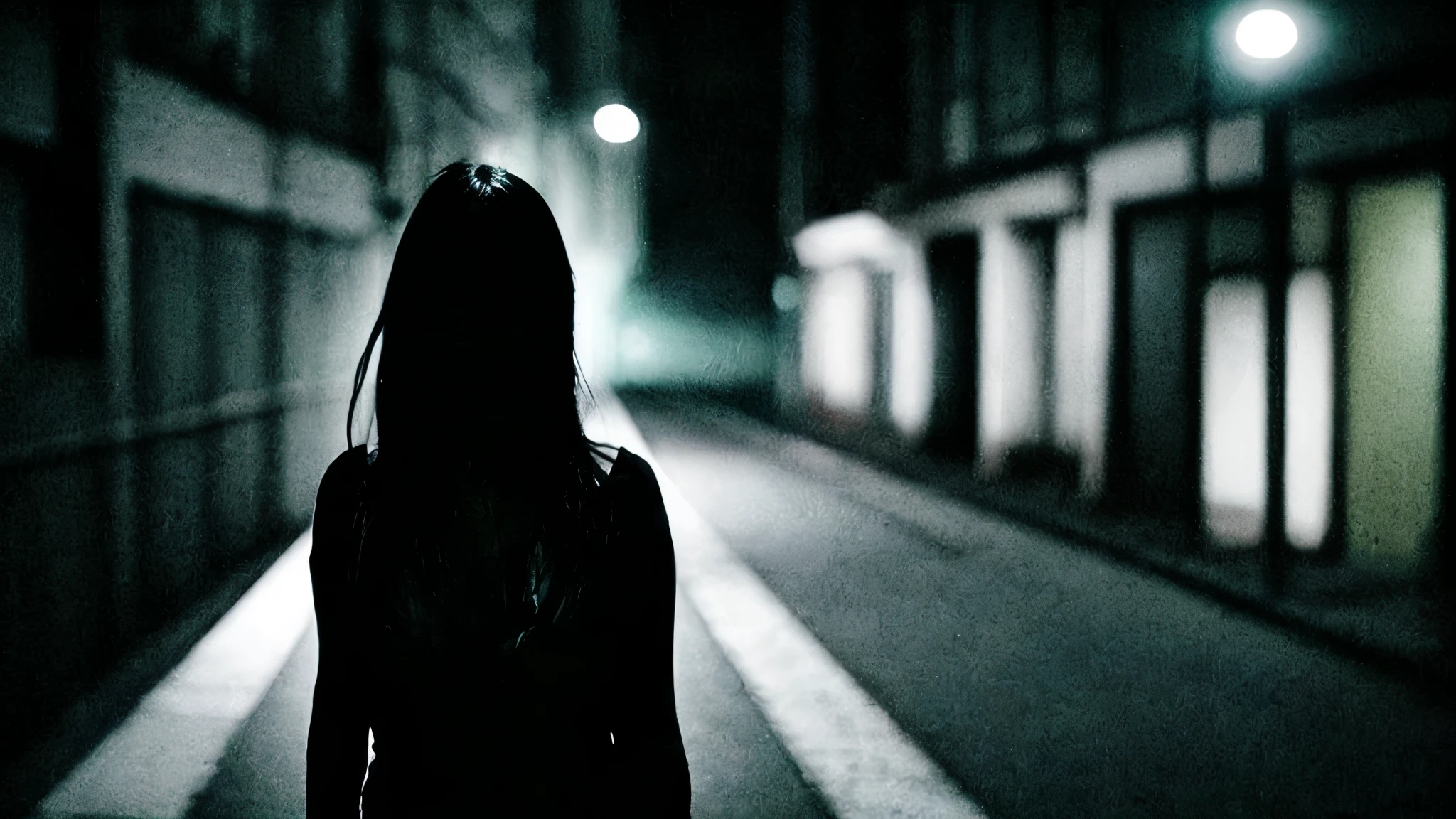 
Psychic, horror, scary, darkness, Japan, fear, night, woman, alone, black hair, long hair, 