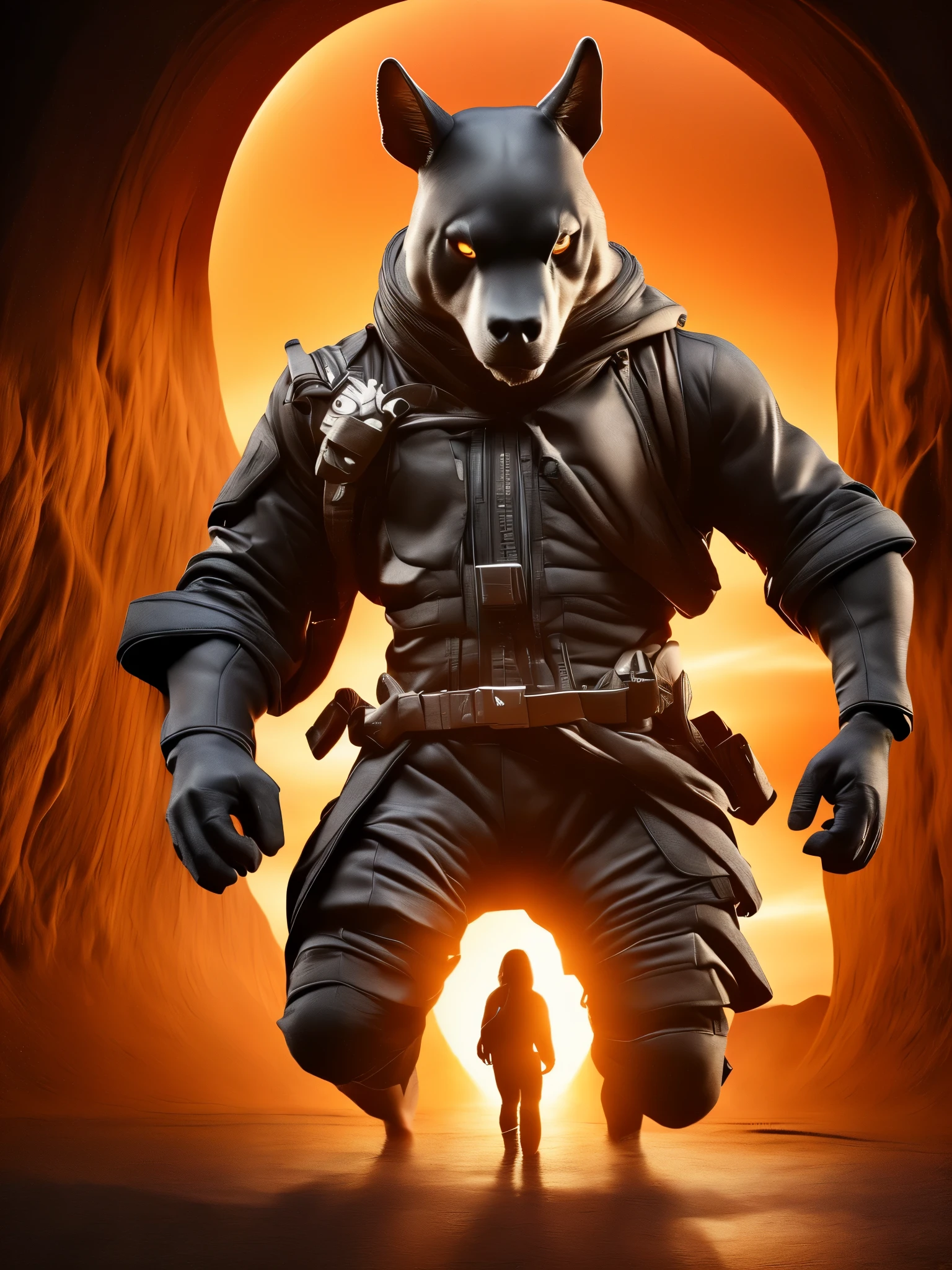 ((animales antropomorfos:1.5)), ((Create images of anthropomorphic animals., animals with unique human characteristics. Experiment with animal species and artistic styles to bring unique and endearing characters to life.:1.4)). ((Escena imaginativa)),((perfecto, meticulosamente detallado.:1.3)), ((plan completo: 1.4)), ((Mejor calidad)), ((Obra maestra)), 3D, (hiper detallado: 1.3), ((Epic Setting: 1.3)), ((fondo nocturno: 1.3 ))), (((la oscuridad del espacio:1.2 )) ), (fotorrealista: 1.4), ((Frontal camera) ),( (Low light night cinema lighting: 1,2)).32k.
