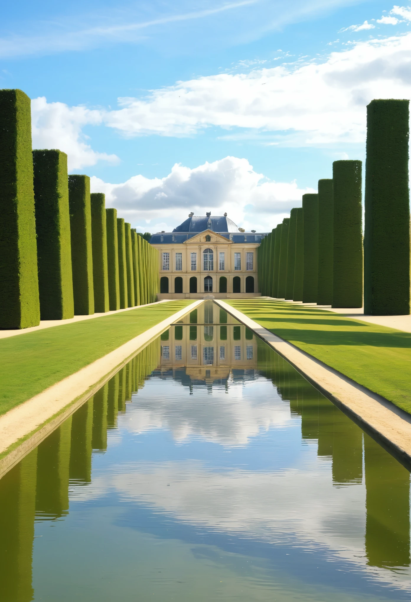 Parc de Sceaux, realistic, symmetry