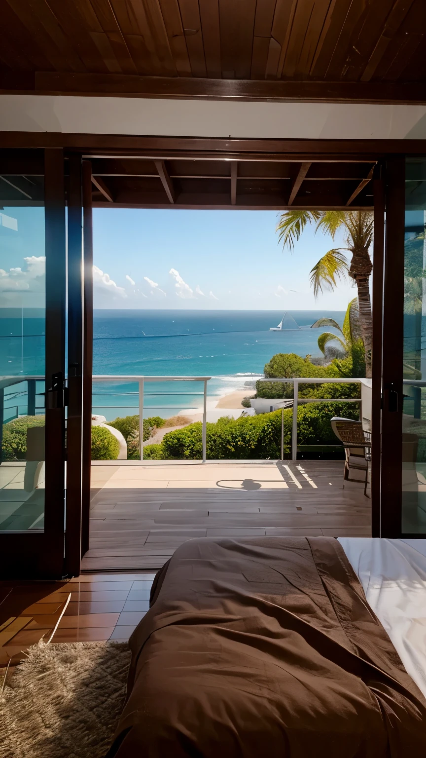 a very luxury villa with a view on the ocean, full view on the villa
