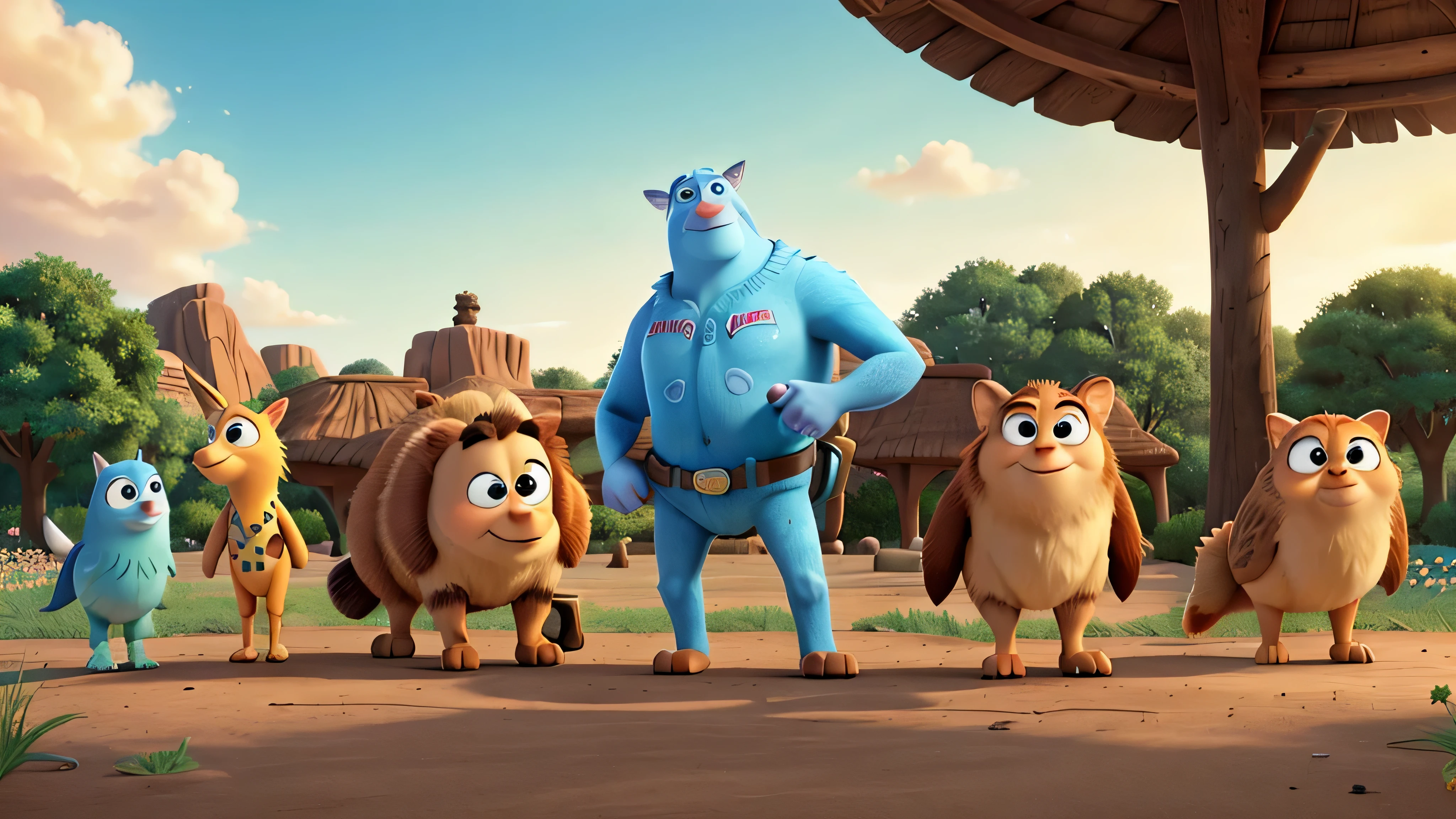 A picture full of pixar animals. All different animals.