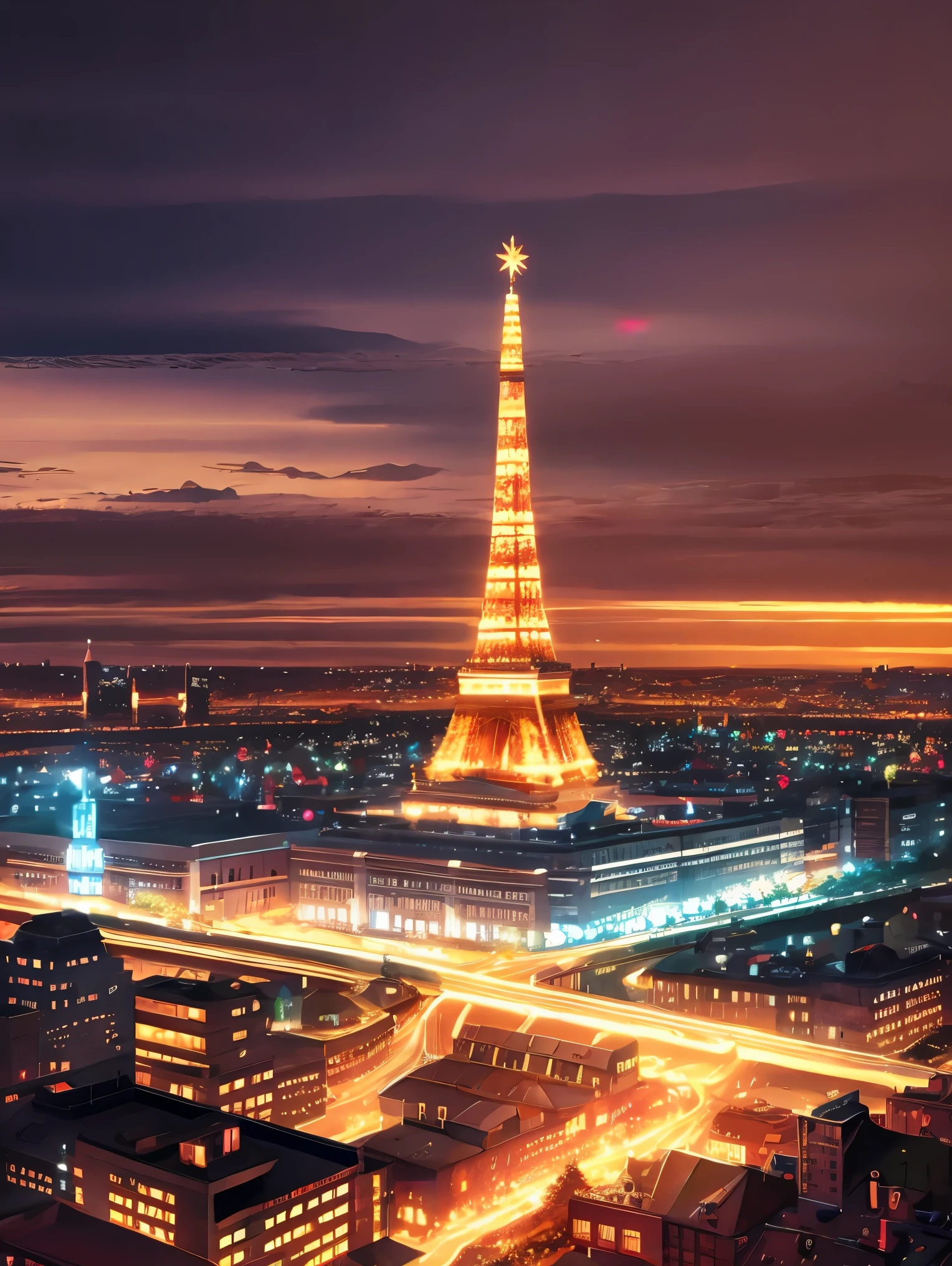 (Extremely detailed CG unified 8k wallpaper),(masterpiece), (best quality), (Super detailed), (Best Illustration),(best shadow), city background, ,rest , p90 Christmas, wearing glasses, ,