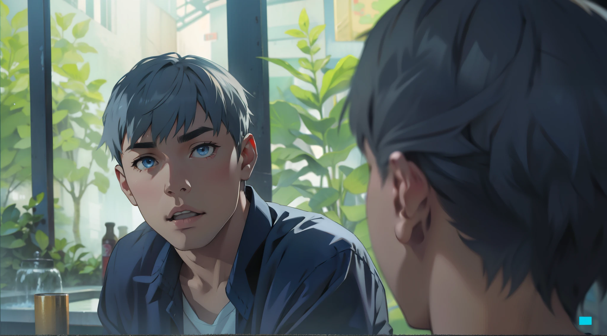 cute 16 year old gray hair blue eyes