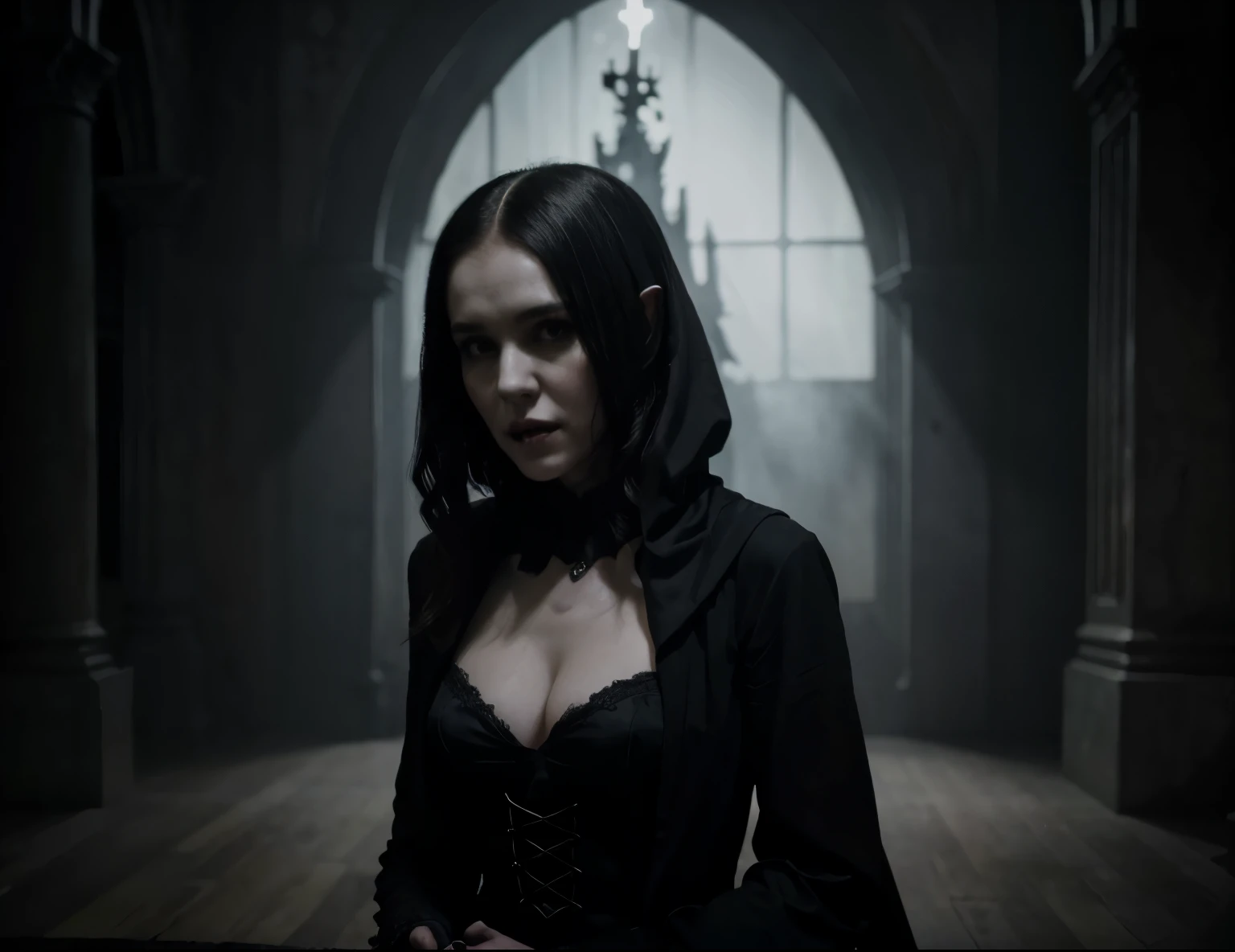 (best quality, highres, ultra-detailed, realistic:1.37), ((isabelle adjani in nosferatu)), horror 1920, nosferatu, style of nosferatu, nosferatu princess, horror film, vampire, screenshot from the nosferatu film, horror movie film still, vampire, horror”, horror ”, ((herzog's nosferatu)), very beautiful woman, 23 years old, tall and slender, height 170 cm, body measurements 90-60-90, ethereal beauty, intense gaze, whimsical atmosphere, (epic photorealistic), , a picture inspired by (nosferatu by herzog), gothic art, gothic!!, goth style, goth vibe, gothic style, gothic, gothic horror vibes, goth chic, gothic fashion, goth aesthetic, gothic aesthetic, dark and gothic,photorealistic