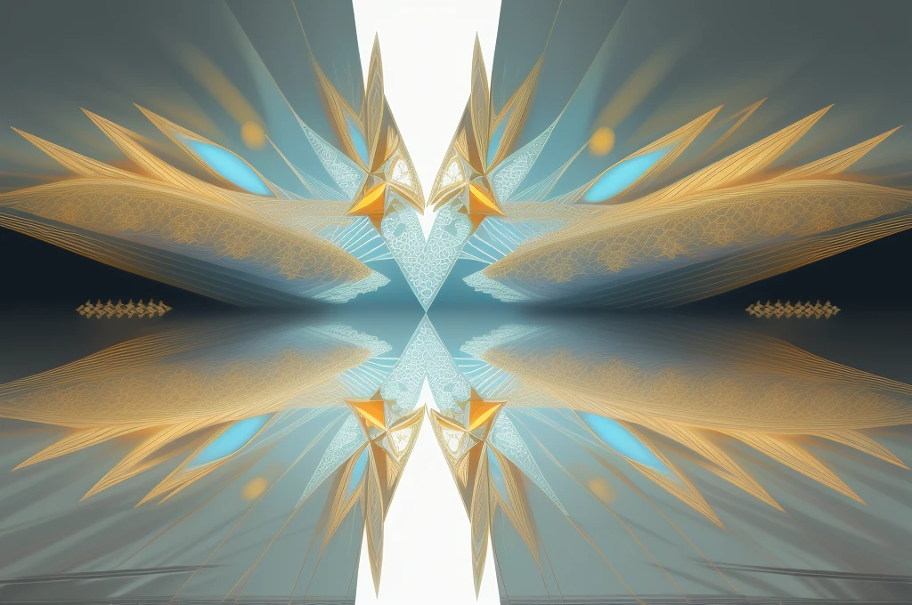symmetrical artwork,perfect balance,geometric shapes,detailed patterns,harmonious composition,elegant symmetry,intricate repetition,precise lines,subtle reflections,harmony of light and shadow,reflection symmetry,bilateral symmetry,compositional symmetry,mathematical precision,symmetrically arranged elements,flawless mirror image,meticulous attention to detail,stunning visual harmony,timeless beauty,vibrant colors,clean and crisp,sharp and clear,fine artistry,high resolution,masterpiece quality,mesmerizing aesthetics,symmetrical beauty,visually pleasing,ordered and balanced,symmetry in nature,serene symmetry,depth and symmetry