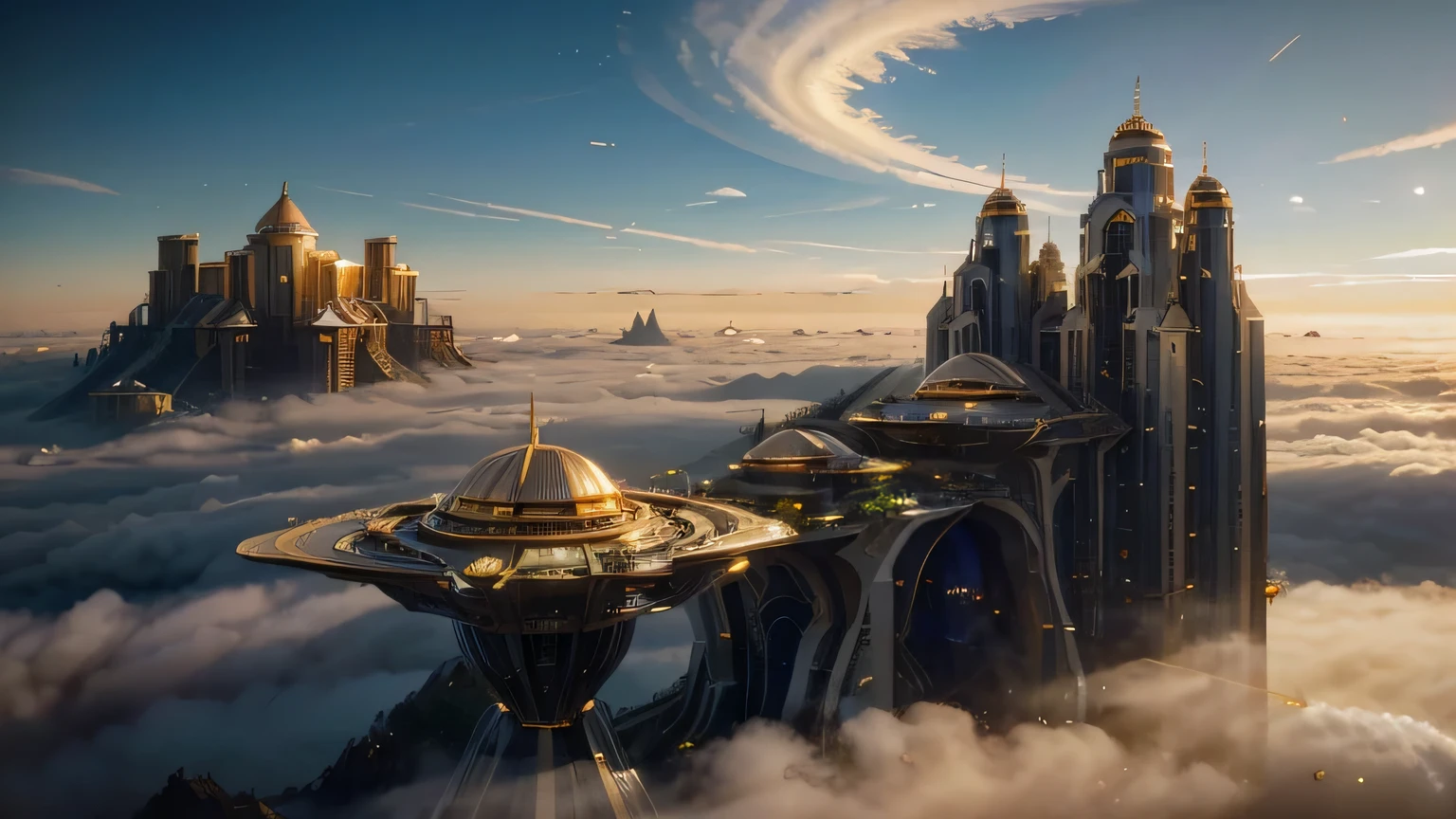 Fantasy, ((In the style of Greg Rutkowski)), Heavenly Angels, ((New Heaven, New Earth)), ((Futuristic architecture)): Celestial Mansions of Gold and Crystal rising above vibrant forests, inhabited by magical creatures and luminous energy. The crystal rooftops reflecting the golden sunrays, casting a spectacle of light across the landscape.
Fantasy: ((Greg Rutkowski style)), ((Clouds in the skies)), ((Futuristic architecture)), Glory of God, Power and Honor, (Army of Angels), (Retrofuturism), (cottagecore), ( all of pure gold), ((Inspired by H.R. Giger)), (mist close to the ground, rolling in the distance), ((glorious splendor rolling)), Celestial City of Gold and Resplendent Crystal
Fantasy: ((Greg Rutkowski style)), ((Clouds in the skies)), ((Futuristic architecture)), Glory of God, Power and Honor, (Army of Angels), (Retrofuturism), (cottagecore), ( all of pure gold), ((Inspired by H.R. Giger)), (mist close to the ground, rolling in the distance), ((equal height, length, and width)), ((rolling glorious splendor)), Celestial City of Gold and resplendent crystal
/imagine prompt: A gigantic city, (Spaceship), (Cube shape), ((gold and crystal)), (Futuristic Architecture,Middle Eastern), ((Hanging Gardens)), damask pattern, gold, jade, jasper, quartz, rose gold, sapphire, akos major, aerial photography, full body shot, fantastic realism, angelcore, hyper realism, dreamy glow, floodlight
/imagine prompt: A gigantic city, (Spaceship), (Cube shape), ((gold and crystal)), (Futuristic, Middle Eastern architecture), (Hanging Gardens), (Very Tall Towers), damask pattern, gold, jasper, sapphire, quartz, rose gold, akos major, aerial photography, full body shot, fantastic realism, golden hour
Fantasy: ((Greg Rutkowski style)), ((Clouds in the skies)), ((Futuristic architecture)), (Inspired by Middle Eastern architecture), Glory of God, Power and Honor, (Army of Angels), (Retrofuturism), (cottagecore), ( all of pure gold), ((Inspired by H.R. Giger)), (mist close to the gro