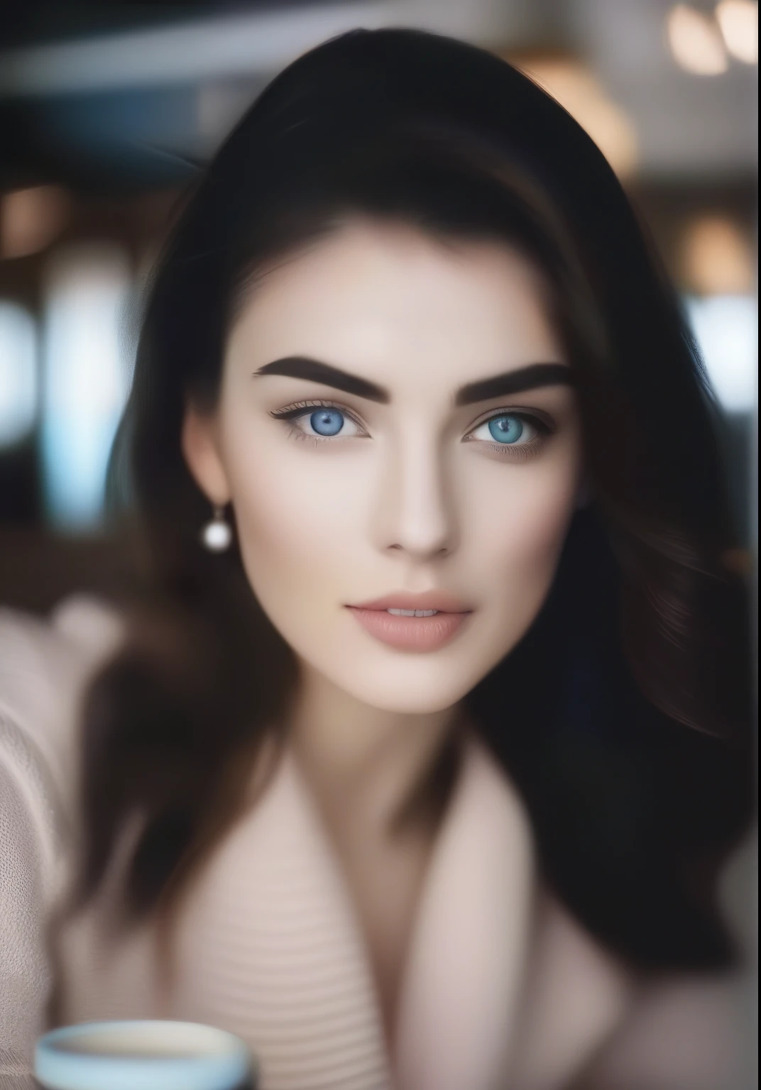 woman with blue eyes , exercising on a treadmill , home gym, photo of a beautiful woman, realistic beautiful face, photorealistic beautiful face, beautiful realistic face, gorgeous face portrait, beautiful portrait image, soft portrait shot 8 k, attractive beautiful face, high quality portrait, beautiful face portrait, extremely beautiful face, beautiful model girl, detailed beauty portrait