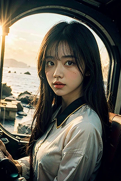 best quality,masterpiece,1girl of a Imaginative Macanese Female Page,Crude hair,background is Unique The Tablets of Stone,at Sunrise,Cel shaded,anaglyph effect,ultra high res,Extremely Detailed Official Unity 8K Wallpapers,ultra high res,ultra high quality,