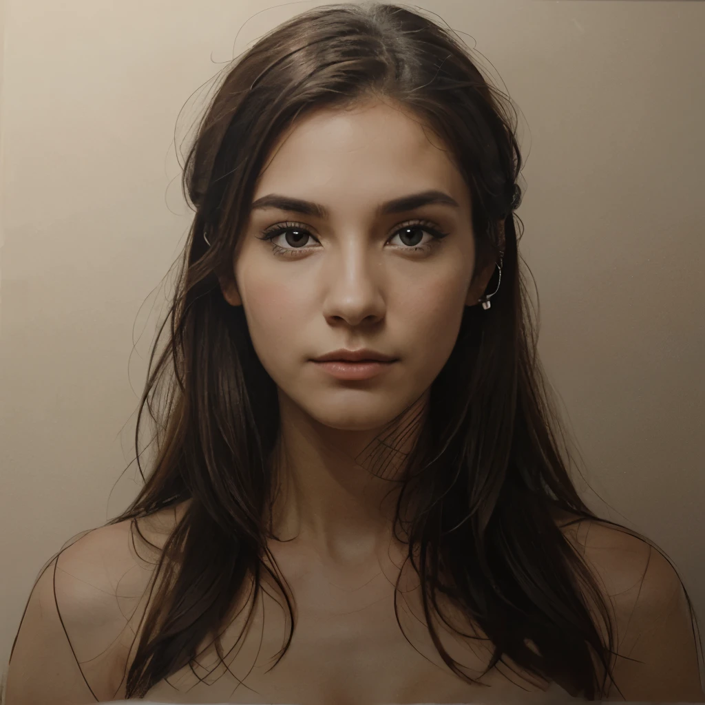 Beutiful sketch, realistic, beutiful face symmetry construction, sketch of face, face symmetry