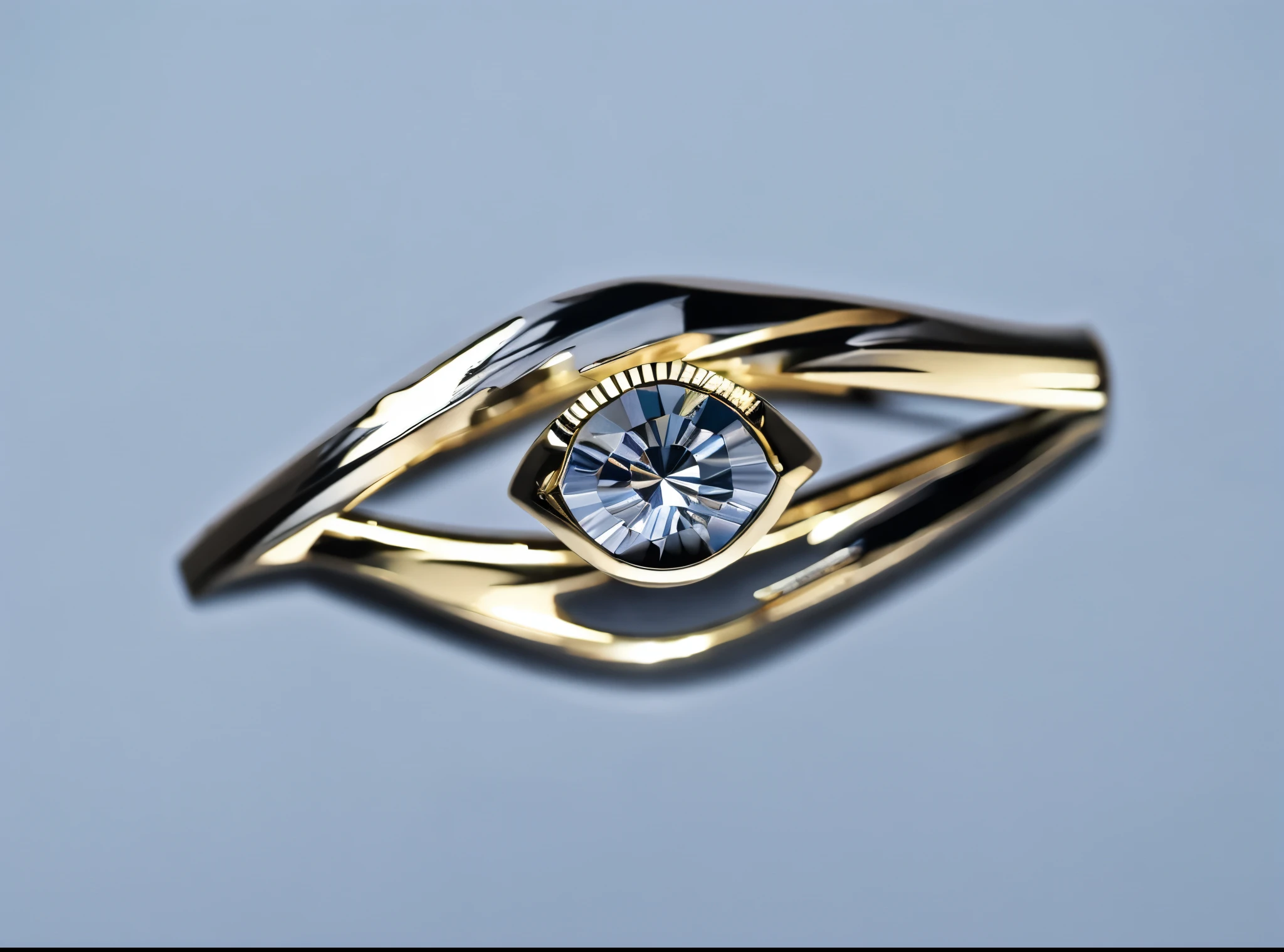 white gold brooch