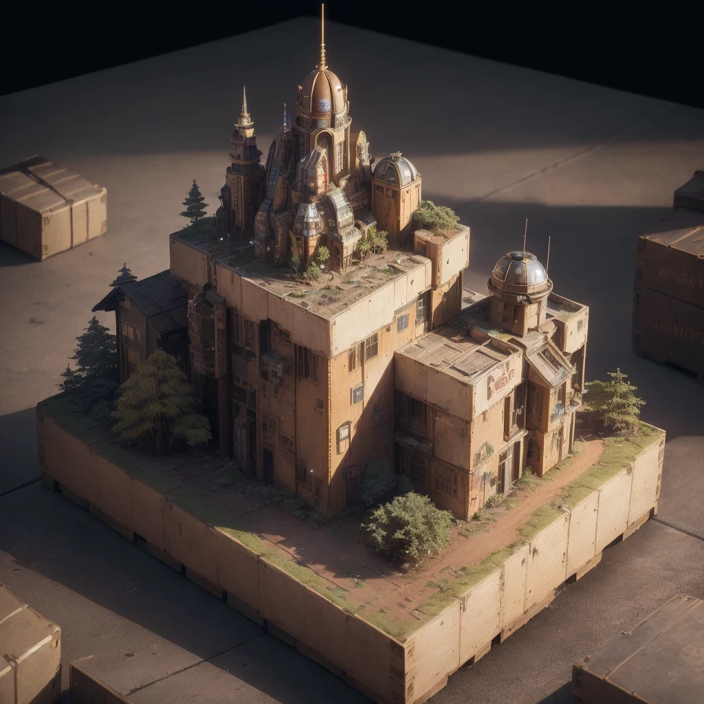 3598年Mars realistic model, (split ends, original photo, best quality, masterpiece:1.4),Steampunk Cyberpunk 6820 City,(CyberpunkMars light:1.3), Mars (related to land),(in a small nature box:1.3),Isometric, small nature, landscape on foundation,landscape,