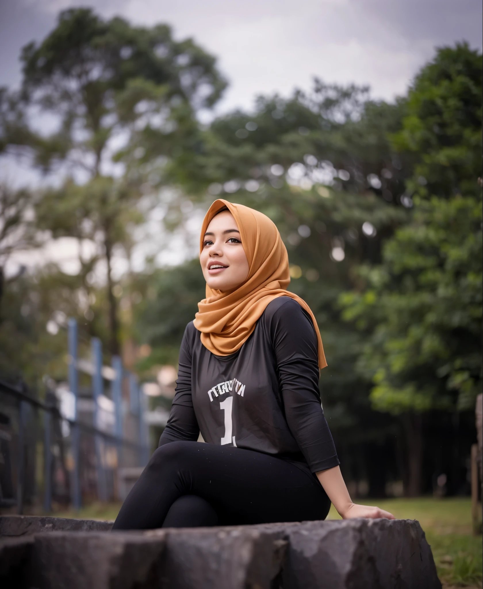masterpiece, (ultra-high-definition portrait:1.4), Realistic, extremely detailed, CG unified, 8k, Clean lines, highly detailed, High-definition, raw color photos, she is smiling, Realistic portrait, Cinematic Light, Beautiful detailed, 1hijabgirl indonesian, (165cm tall, big breasts with very very tight clothes:1.5), Beautiful big breasts, breasts details, very tight, (Biggorgeous eyes, Soft smile with lovely look:1.5), (Fine face:1.4), Close up of a girl in Beautiful clothes with errcted nipple, biggorgeous eyes, Soft smile, scarf, (Beautiful Tight Clothing with curvaceous body:2), pose 4 of 1 6, Undress, No bra, (nipples that are clearly sticking out detail:1.2), Outdoors, high intricate detailed, float, cum on, Sense of truth, beautiful landscape forest, sexy lighting,
