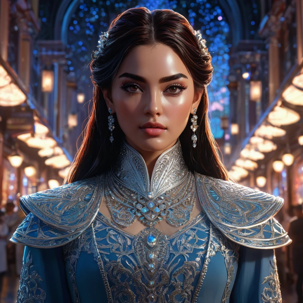 Symmetry, aesthetic, extremely detailed, symmetrical, Symmetry!! intense fanart of acotar protagonist as acotar protagonist, intricate, hyper detailed background, glowing lights!! highly detailed, digital painting, artstation, concept art, smooth, sharp focus, illustration, art by wlop, mars ravelo and greg rutkowski