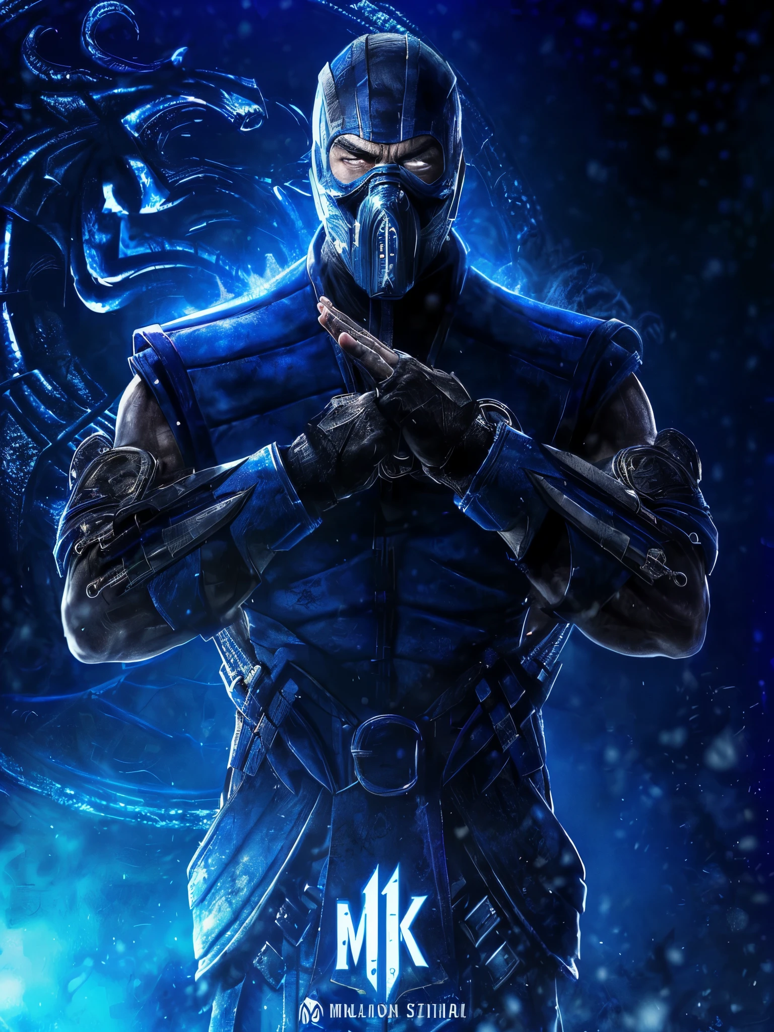 arafed image of a man in a blue costume holding a weapon, mk ninja, character from mortal kombat, in mortal kombat, mortal kombat, style of mortal kombat, snoop dogg in mortal kombat, mortal kombat 11, wallpaper 4k, wallpaper 4 k, scorpion from mortal kombat, hq 4k wallpaper, kitana from mortal kombat, 8k hq