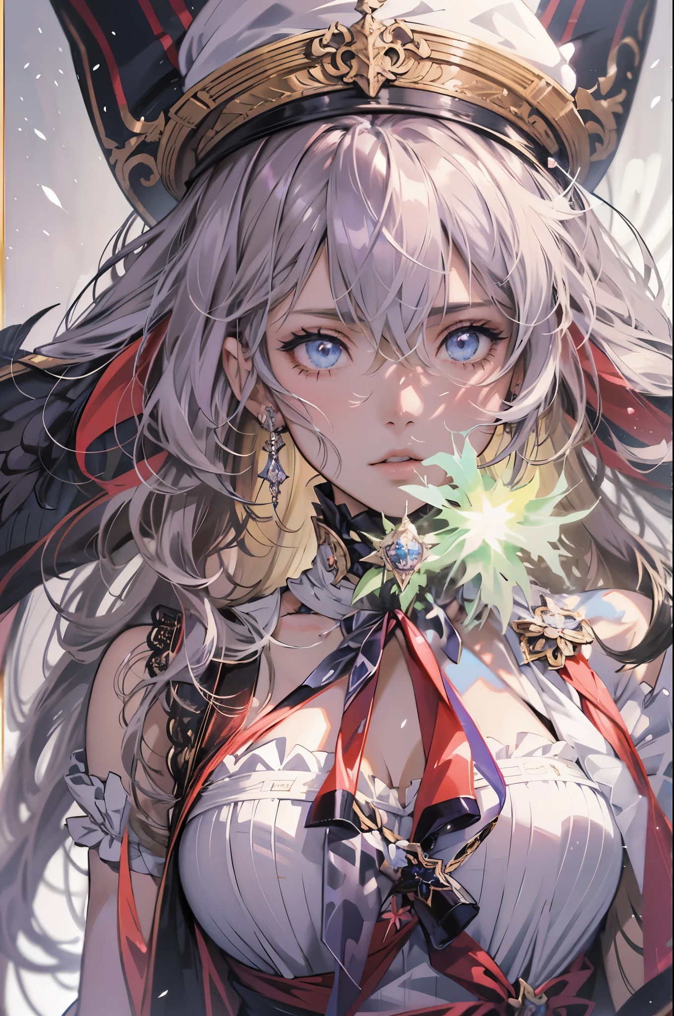 anime girl with a hat and a sword in her hand, detailed digital anime art, detailed portrait of anime girl, detailed anime artwork, stunning anime face portrait, detailed anime art, 8k high quality detailed art, anime fantasy artwork, beautiful anime portrait, anime fantasy illustration, 2. 5 d cgi anime fantasy artwork, clean detailed anime art