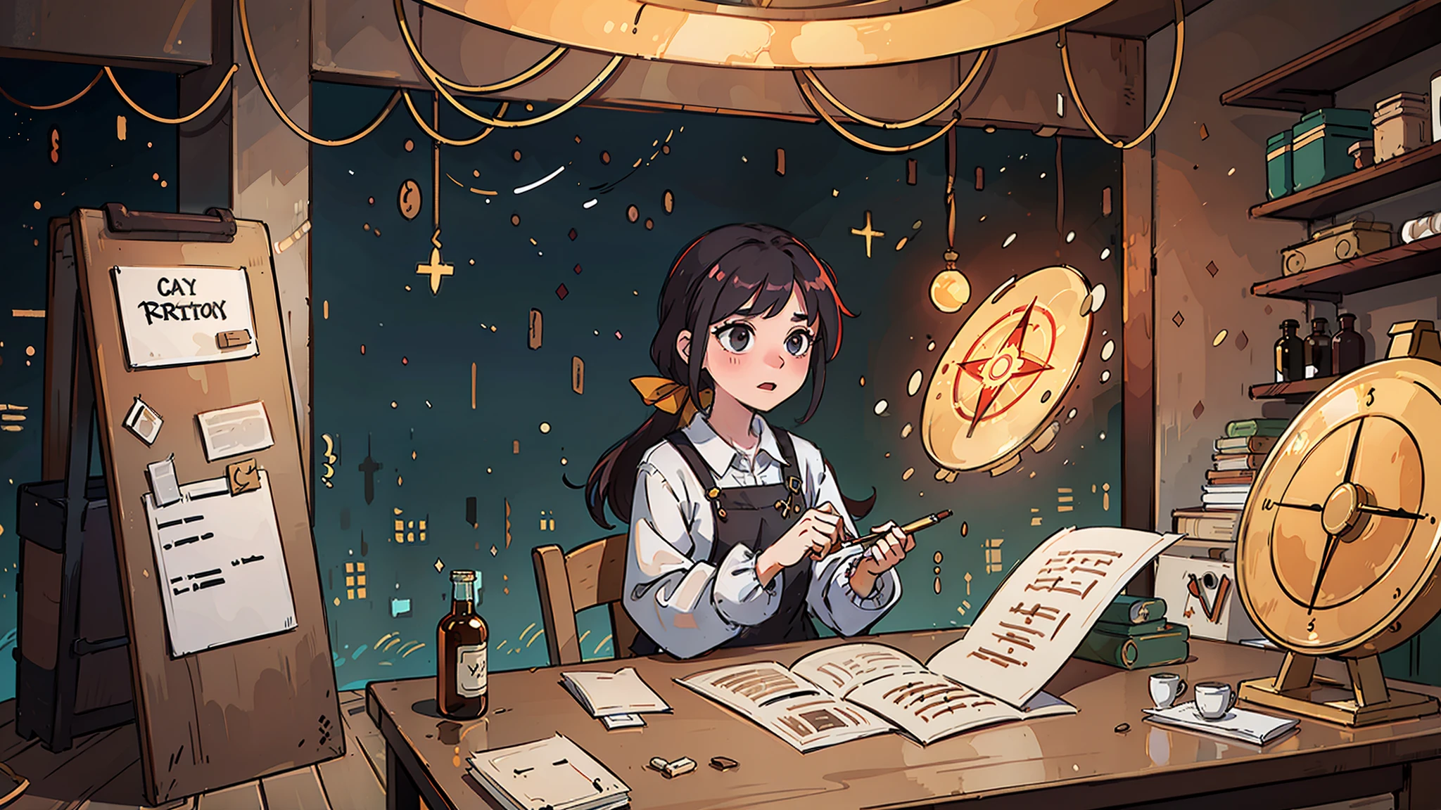 Alchemy Pancai Antique, messy environment, chaotic background