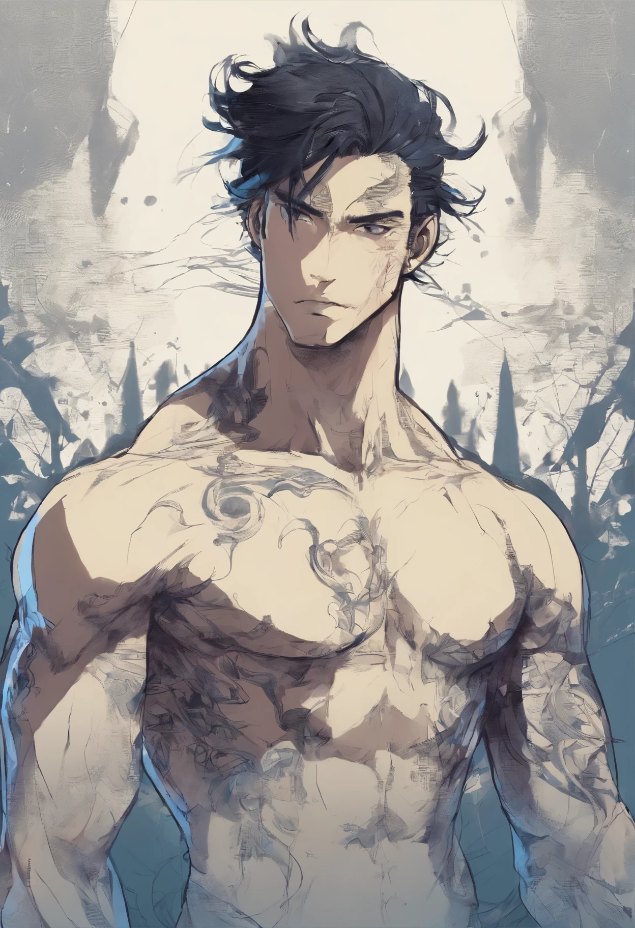 Muzan Kibutsuji in the form of a naked man