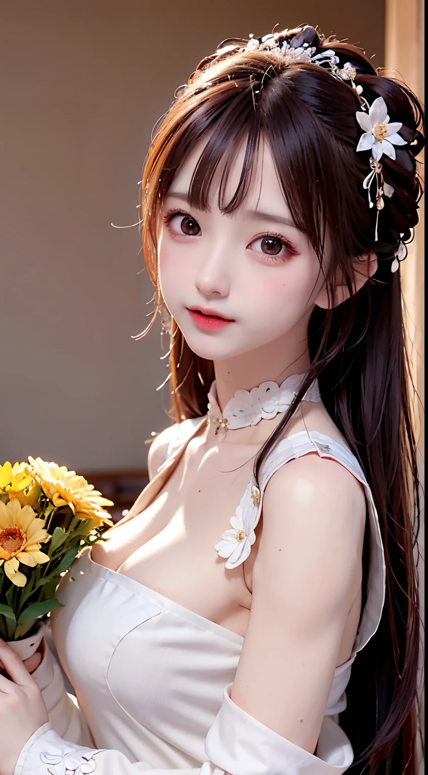 adolescente de 14 ans,Ancient costumes with many phoenix designs,visage blanc et rose impeccable,Ornements sur la tête,Cheveux noirs jusqu'to the size,yeux marrons très beaux et nets,red labia minora,Colored lips,Enchanted smile,bijoux portés autour du cou,Anneau de mamelon d'oreille,Dents blanches et uniformes,pont de nez haut,gros seins ronds, jambes fines,chaussettes noires en maille fine,Portrait,the most realistic,highest quality,meilleurs pixels,8k ultra,High level of detail,8k resolution,ultra haute résolution,Une jeune fille, une jolie fille,short detailed hair,Chignon,lipstick,Boucles d'ears to pampilles,collier ras du cou,Yeux noirs clairs,cheveux lisses,clavicule,traits du visage délicats et parfaits, les plus beaux grands yeux,Long cils,The eyes are soft and there are silkworms lying,angle dynamique,quality of'extreme image,The highest accuracy,Accurate and perfect human anatomy,(((Robe professionnelle,Republic of China slim cheongsam,Broderie or cramoisi))),((assis)),Warm scene,ultra haute résolution,Cheveux noirs fluides de style antique chinois ultra-clairs avec un chignon délicat)Par frange,(Cheveux longs et flottants,Avec un chignon:1.3)), vêtements à poitrine ouverte en V royal, Wet body of fine silk fabric, Robe fine en dentelle de soie, (huge ,clivage),, blanc rose, bleu ,best quality,chef-d'artwork,ultra haute résolution,(realism:1.4),Photo RAW,(Véritable texture de peau:1.3),(grain de film:1.3),(Angle de selfie),1 girl with giant tits,Beautiful details of the eyes and face,chef-d'artwork,La best quality au mieux,,The chest more exposed, detailed hair, Bon rose , 8K Detail, haut du corps,,Delicate collarbones,beau maquillage,Caractéristiques du visage exquises et parfaites,,de grands yeux larmoyants,Ver à soie couché,Long cils,The eyes are soft and have eye shadow,taille fine,Ne montre pas tes mains,,lipstick,Blushlush,Boucl