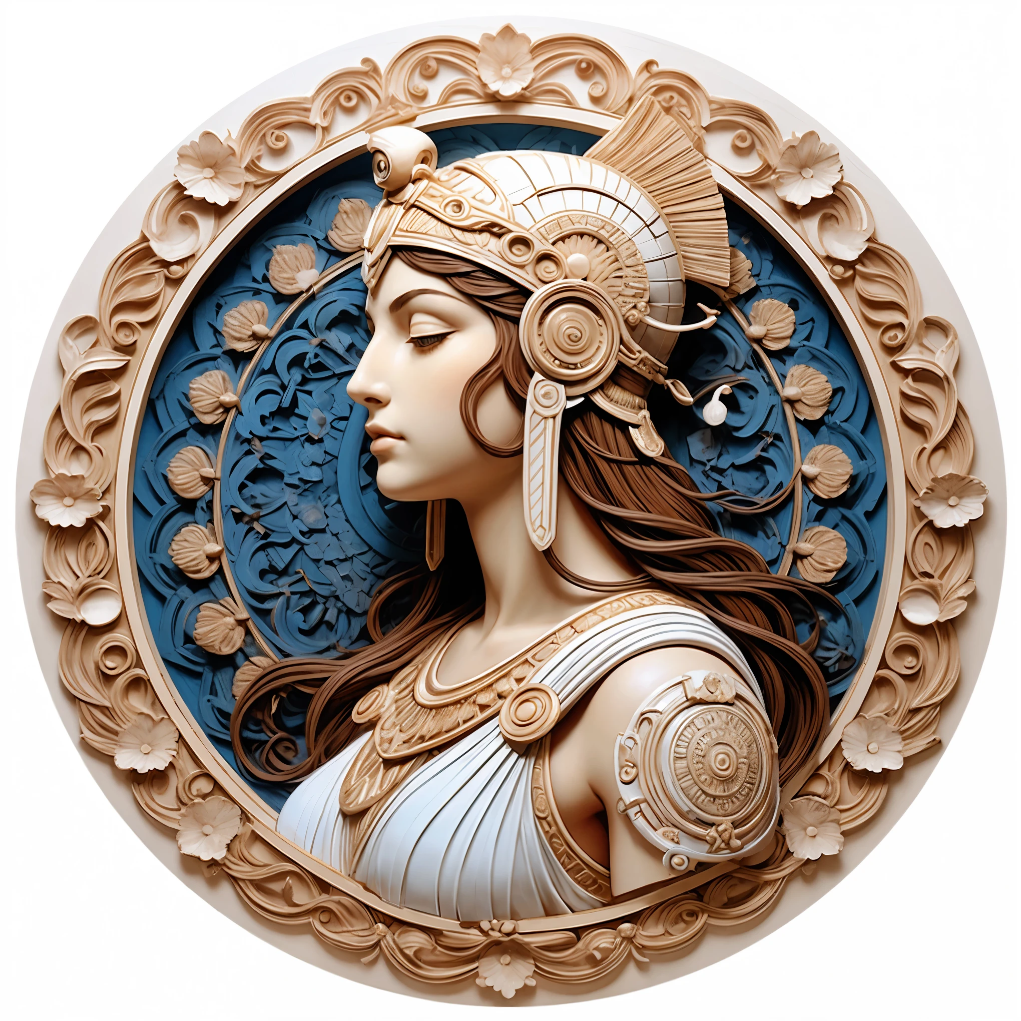 Arafad image of woman with helmet on head, 3 d goddess portrait, goddess. extremely high detail, 3 d goddess minerva, 希腊goddess肖像雕塑, portrait of celtic goddess diana, portrait of a beautiful goddess, goddess portrait, goddess close-up portrait, athena goddess of wisdom, greek goddess athena, goddess of greek mythology