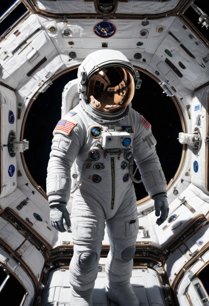 (Astronaut), full body, (Photography), panoramic view, award-winning, cinematic still, emotional, vignette, dynamic, vivid, (masterpiece, best quality, Professional, perfect composition, very aesthetic, absurdres, ultra-detailed, intricate details:1.3)