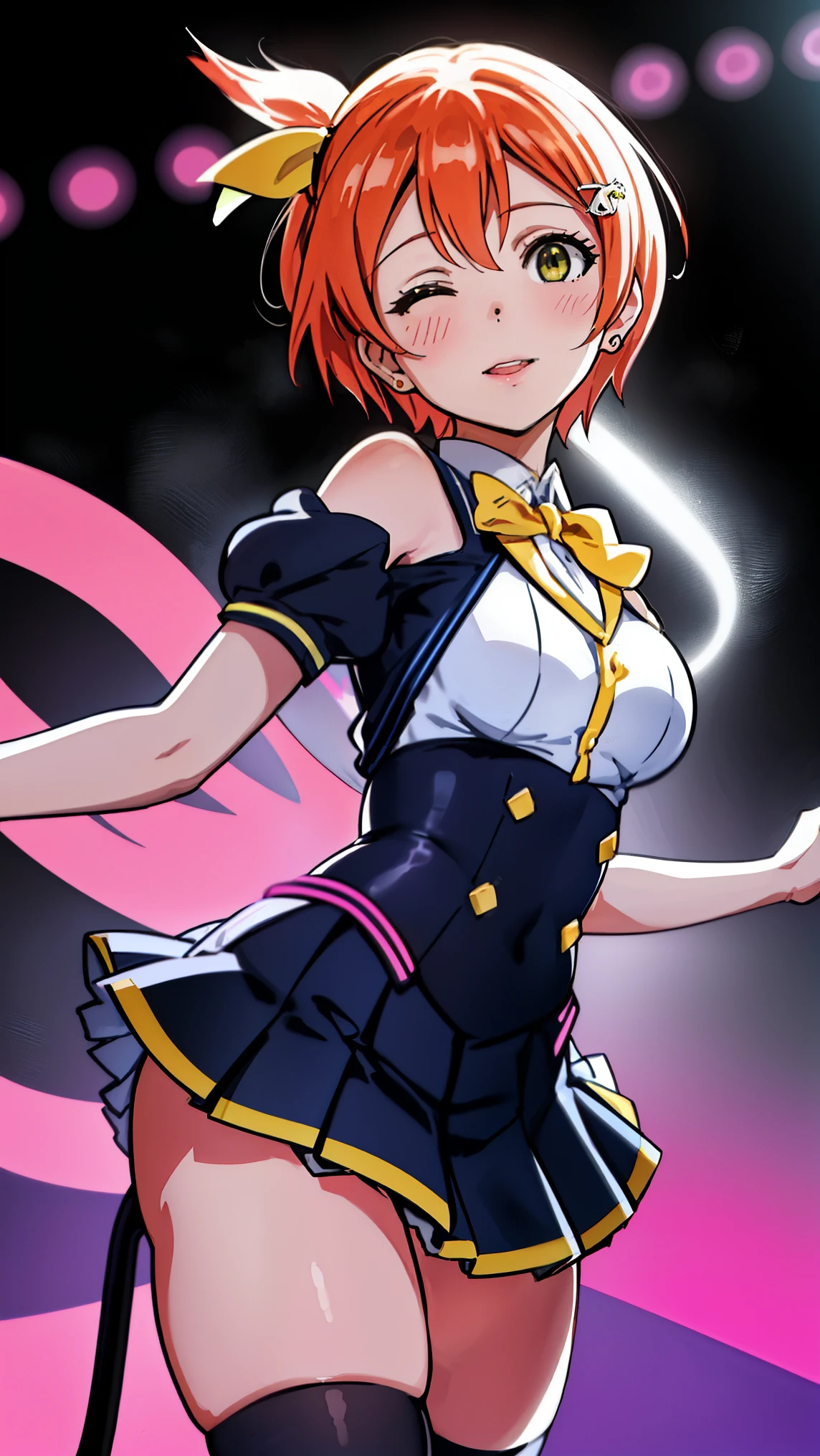 1 girl,NSFW,Rin Hoshizora ,(lovelive),school uniform、absurd,  huge breasts, erasure of emotions,avert your eyes , whole body shape, (highest quality、4k、8k、High resolution、must have:1.2)、Super detailed、(reality、It&#39;s realistic、realistic:1.37)、ticker、hyper hd、studio lighting、ultra definition paint、sharp focus、Physically based rendering、extreme details、Professional specifications、vibrancy and color、blurry、sports portrait、landscape、horror style、anime big breasts、SF、photograph、concept artist、five fingers, perfect body,  {{{masterpiece}}}, {{{highest quality}}}, {{Super detailed}}, {shape}, {{very delicate and beautiful}},Improved cost performance、all roles、Canon 5D MK4でphotograph、photograph, 