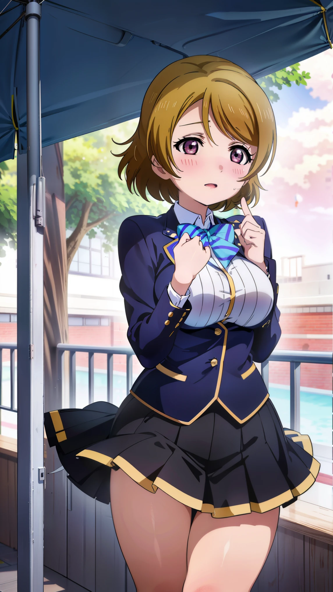 1 girl,NSFW,Hanayo Koizumi ,(lovelive),（school uniform）、absurd,  big breasts,look away , whole body shape, (highest quality、4k、8k、High resolution、must have:1.2)、Super detailed、(reality、that&#39;s reality的な、reality的な:1.37)、ticker、hyper hd、studio lighting、ultra definition paint、sharp focus、Physically based rendering、extreme details、Professional specifications、vibrancy and color、blurry、sports portrait、landscape、horror style、anime big breasts、SF、photograph、concept artist、five fingers, perfect body,  {{{masterpiece}}}, {{{highest quality}}}, {{Super detailed}}, {shape}, {{very delicate and beautiful}},Improved cost performance、all roles、Canon 5D MK4でphotograph、photograph, 