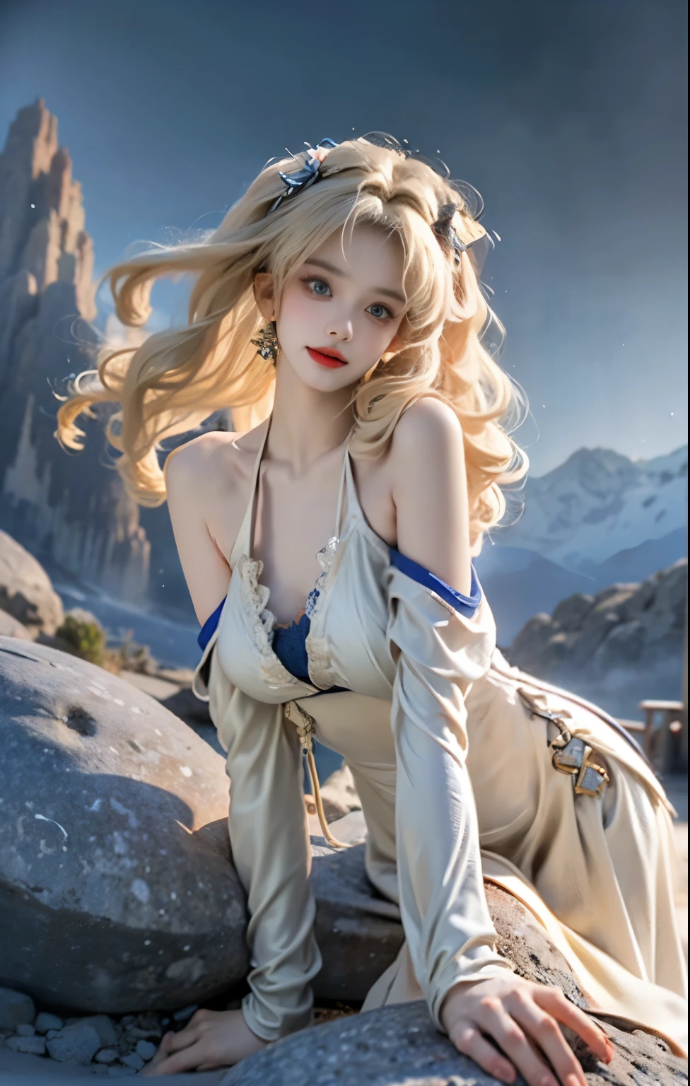 clerig saint female in white and rosegold. --auto --s2