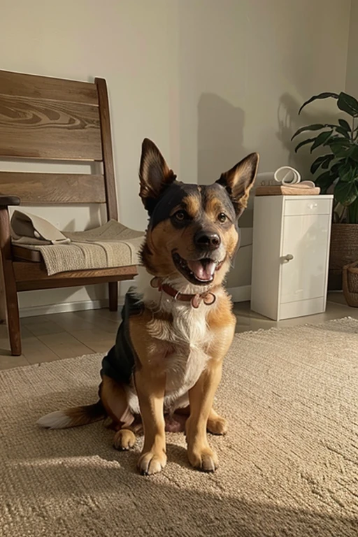 a dog on a soft morning
