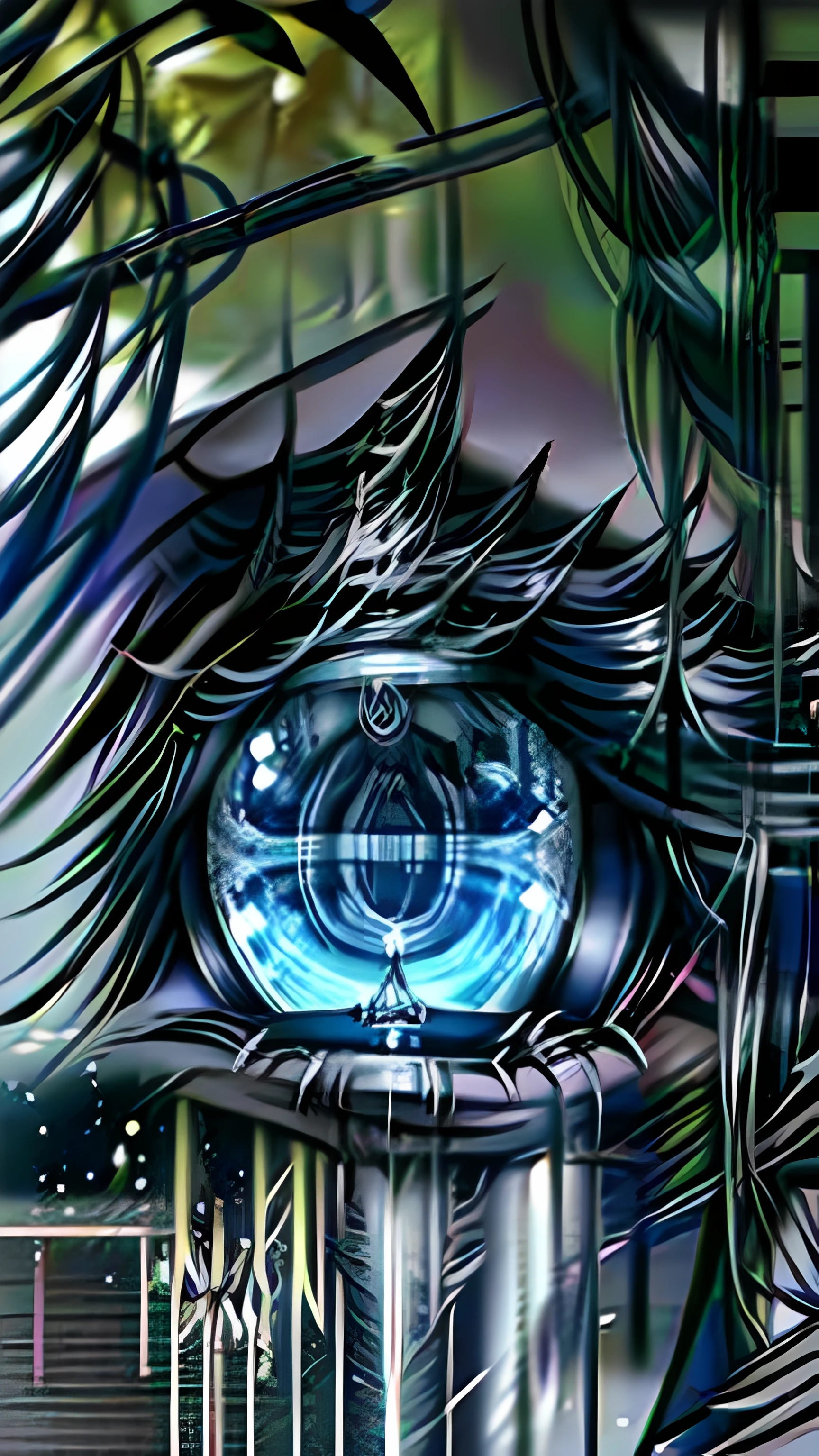 a close up of a woman in a blue dress with a sword, navy blue armor, costume with blue accents, wearing a noblewoman's outfit, blue and ice silver color armor, imperial royal elegant clothing, very detailed and rich clothing, dark blue and white robes, scandelous fantasy armor, alluring mesmer woman, blue leather armor, Black hair , detailed eyes , High definition , Extremely detailed face