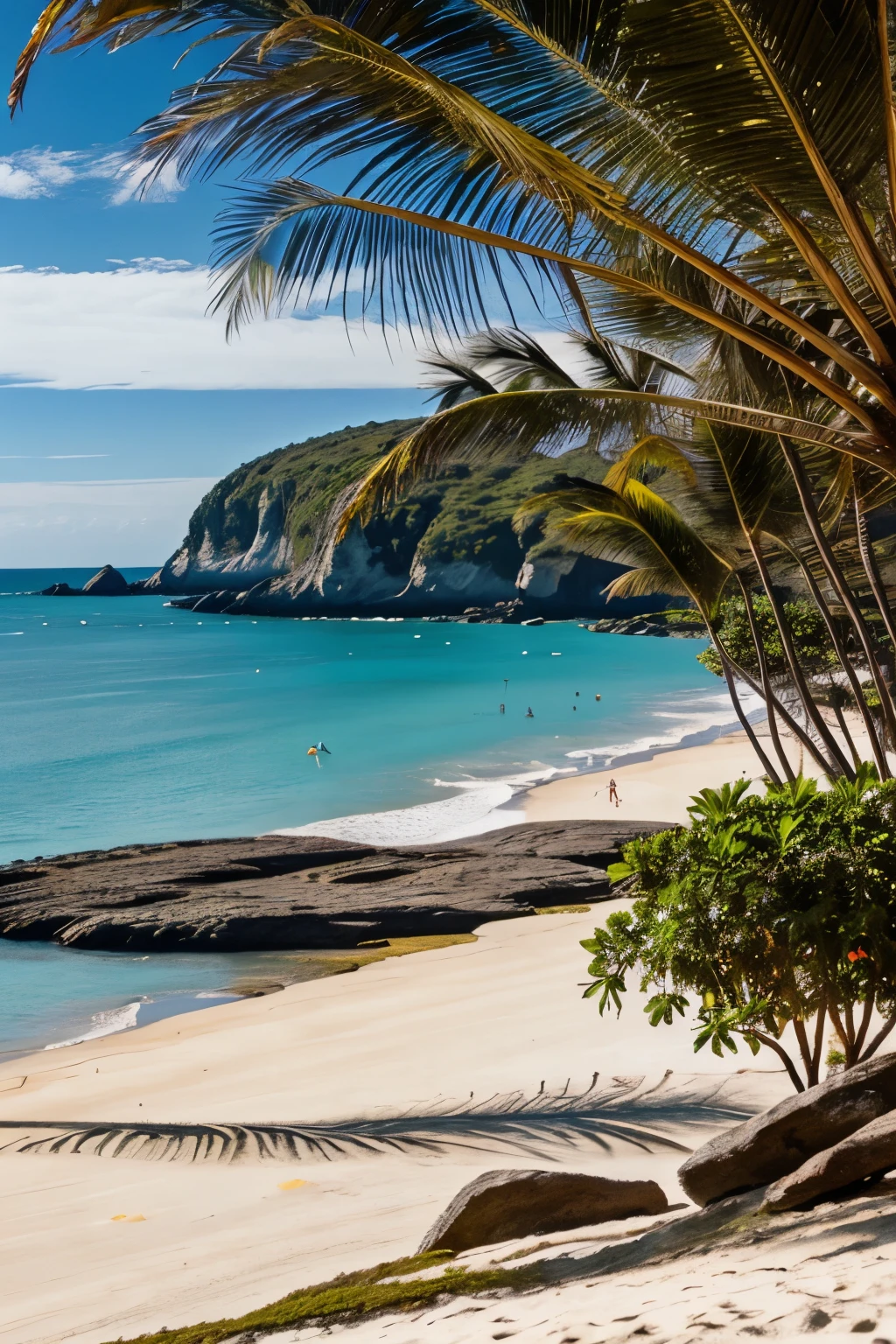 beach with vegetation