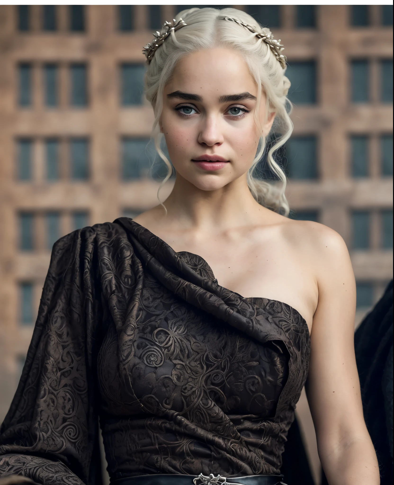 Royal Satin dress, Perfect eyes, flawless Beauty, pierced eyes, Masterpiece, Daenerys Targaryen, Gorgeous woman, queen, Queen Lady, Princess of Dragonstone, black mole on breast, The Unburnt, Queen of Meereen, Queen of the Andals, the Rhoynar and the First Men (claimant), Protector of the Seven Kingdoms (claimant), Khaleesi of the Great Grass Sea, Breaker of Shackles, Mother of Dragons, The One Who Was Promised, Lady of Dragonstone , 45 years Old, she is a Full growned lady now, beautiful mature lady, the queen, milf beauty, mature queen, Best quality, a small, charming Beauty, a captivating woman, fully ripen milf body, lustful queen, alluring appearance, unrivaled beauty, wonderful breasts, large breasts, mediaeval erotic costumes, a Game of Thrones-inspired costume, a close-up of a woman from the middle ages, Daenerys Targaryen, Daenerys, resembles Emilia Clarke, Emilia Clarke, scene from "Game of Throne," deep cleavage, warrior princess, healthy body, perfect thick body, attractive figure, fleshy body, style of "Game of Throne," beautiful lady, beautiful woman, mediaeval clothes, stunning woman, 8K, insane details, dress made of clothes and jewelry, perfect hair, styled hair, high clarity eyes, perfect hands, perfect fingers, perfect eyes, skin pores, stunning beauty, beautymarks on her breast, beautymarks on her breast gives her more charm, black moles, insane skin texture, 