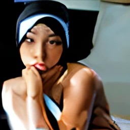 Photo hijab indonesian nude girl, with sexy pose 