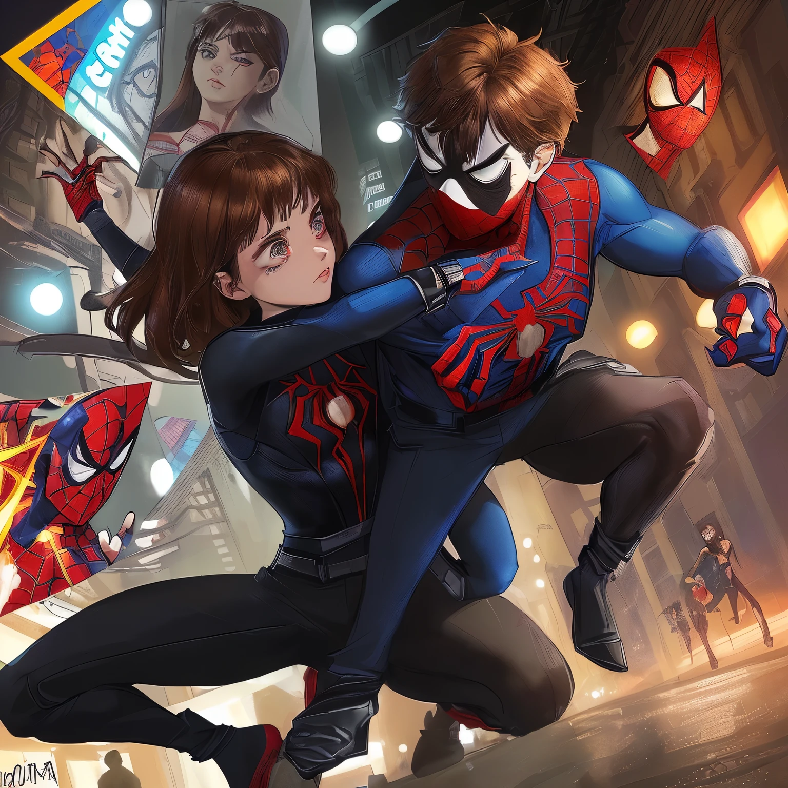 Spider-Man Miles Morales Holding a Web