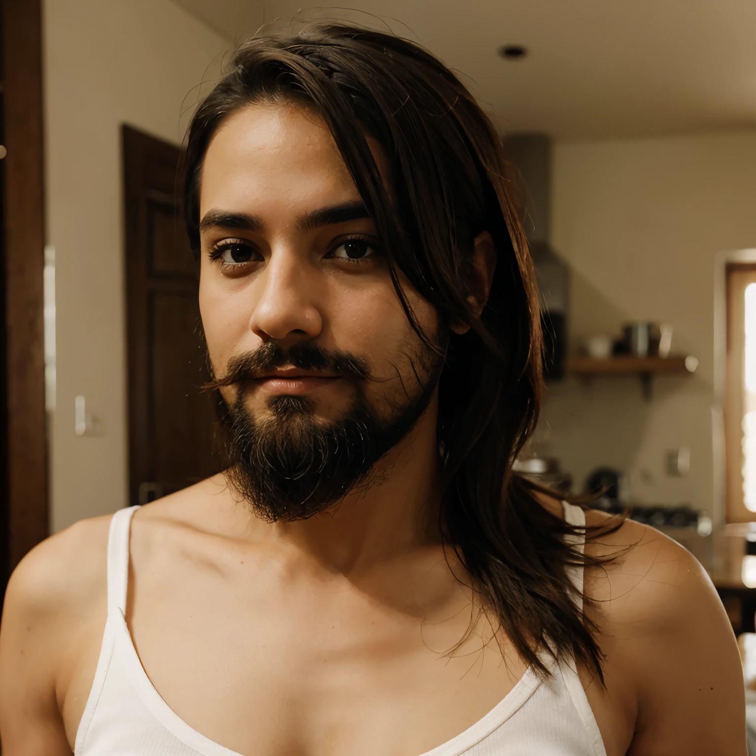 Chica con barba