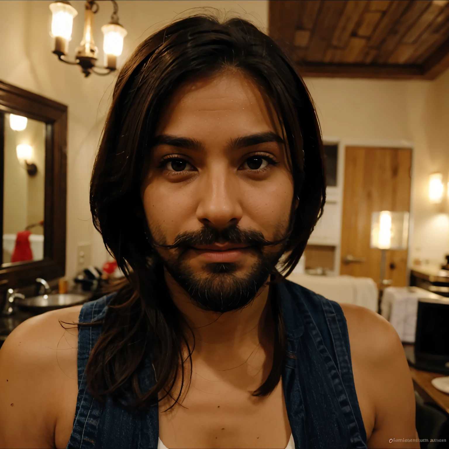 Chica con barba