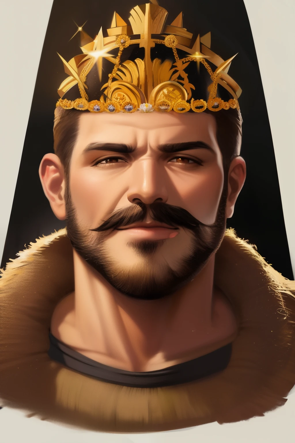 Corona de rey de oro, corona de color dorado,