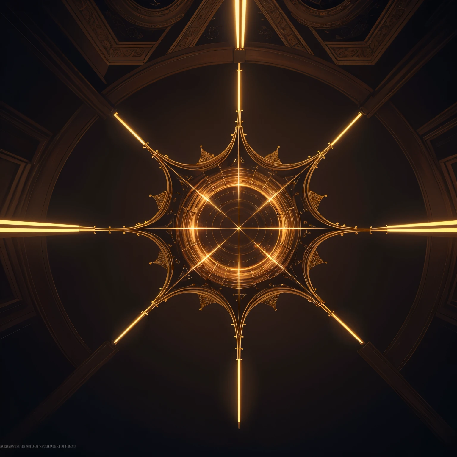 symmetrical fractal geometry,centered,symmetrical,glowing,cinematic lighting,ultra-detailed,8k,harmonious colors,photo