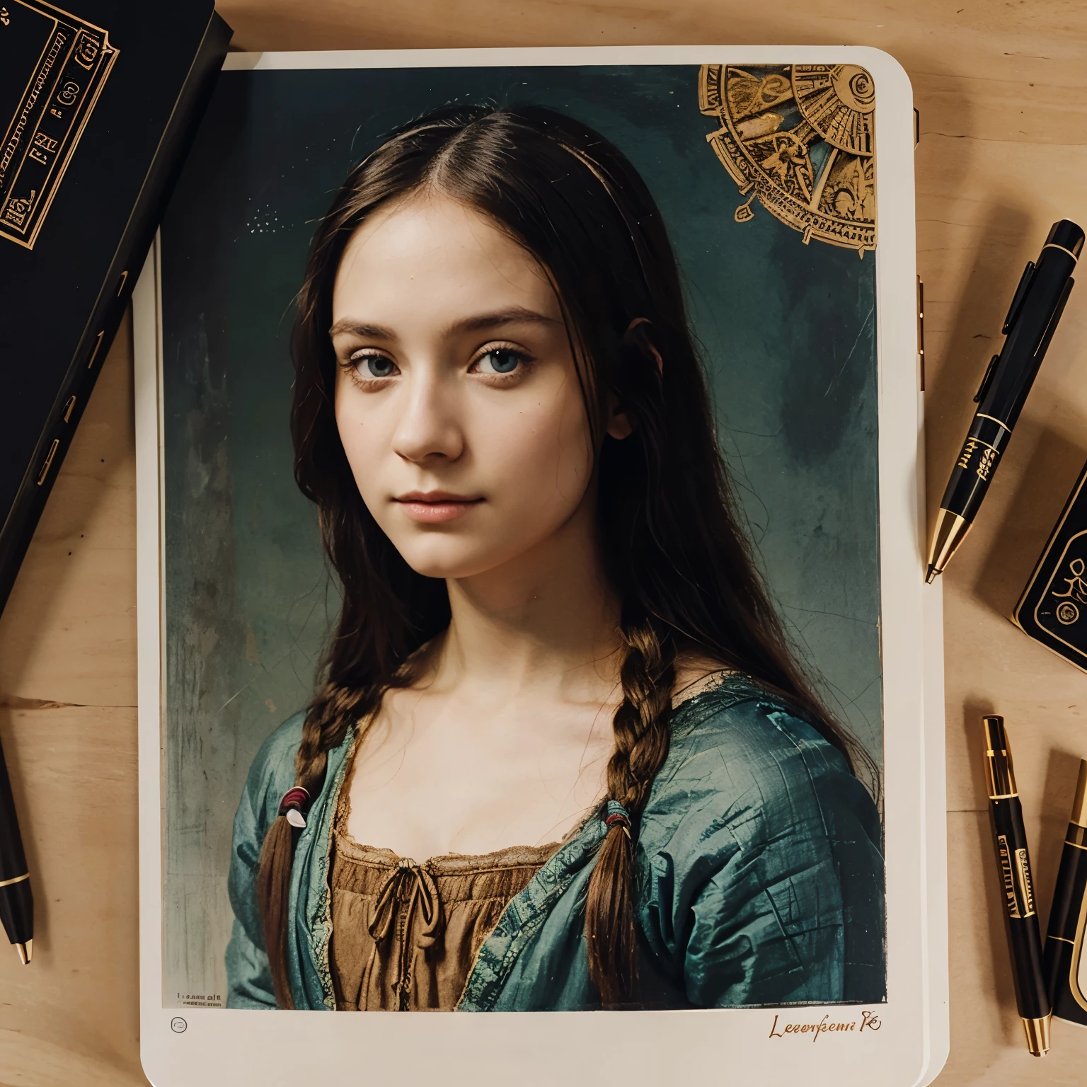 (l1vvydunne:.95) notebook with an illustration by Leonardo Da Vinci
