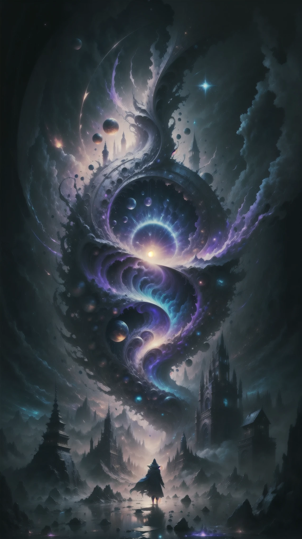Guided by the whispered lullaby of perlin noise, a lone wanderer traverses the realms of an abstract dreamscape, finding solace in the solitude of a world that resonates with the intricate textures and patterns that mirror their very essence --v 6