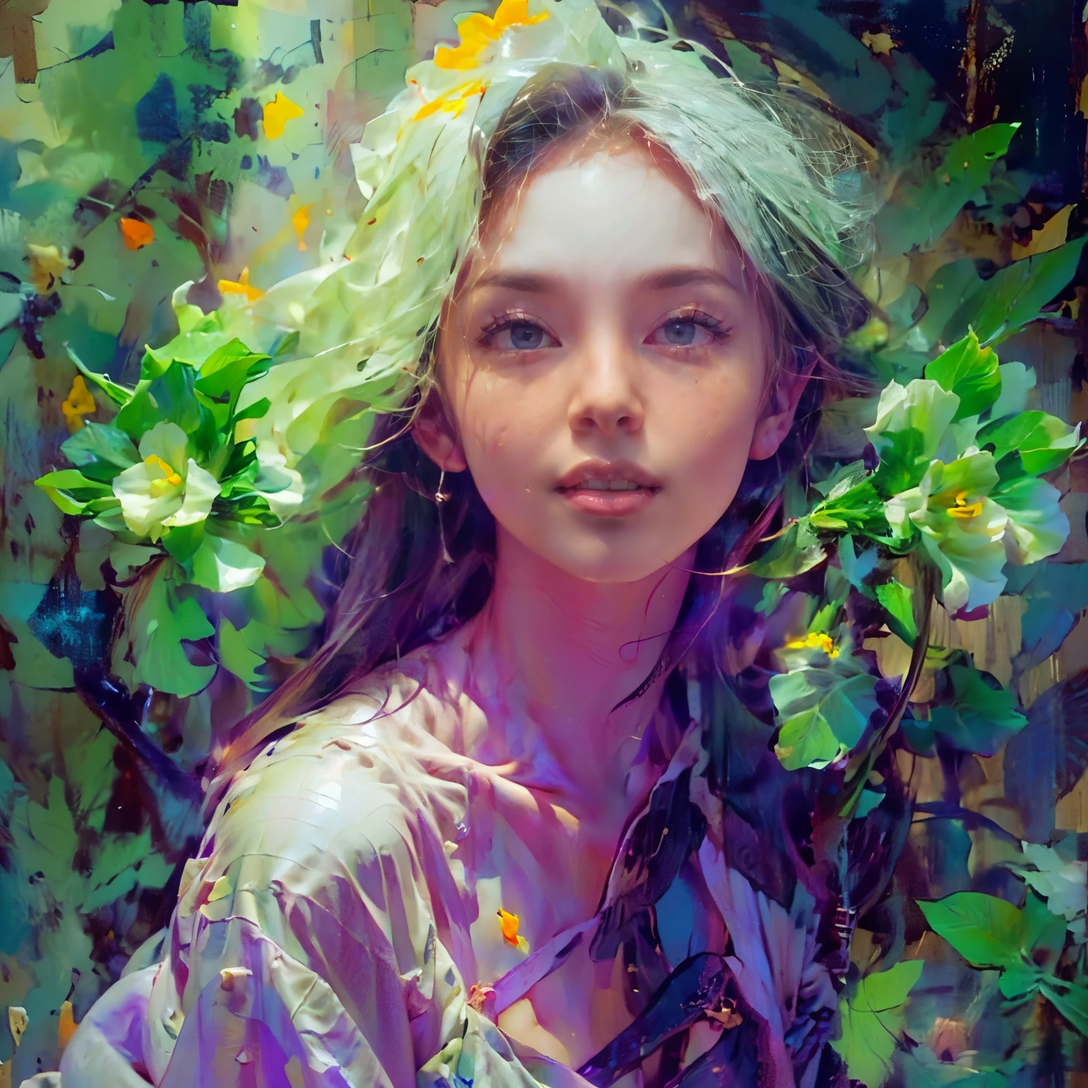 ((Create MаxZenArt!)), (Young),(young girl - 16 years old, nude, full height, nude body, dark hair, bright skin, Scarlet lips, smile; black, expressive playful eyes, long eyelashes))_((top quality, Masterpiece), (one young girl - 16 years old, nude, в full height, White hair, White skin, Scarlet lips-smile; black, expressive playful eyes, long eyelashes), (black translucent chiffon dress, Golden Line, very short peignoir dress,(erotica), (Sexuality), (very sexy body, seductive body, Small beautiful breasts, Genitals), (calm relaxed pose, hair fluttering in the wind, half-turn, look at the viewer, stylish girl model))_((Digital painting, wide brush stroke, Excellence, oil painting), (Daylight, soft warm shadows, contrasting cold light, Reflexes, fracture, Tracing))_((background - stunning blooming irises; (violet, yellow, blue, white), (Petals, shoots))_((Highest quality workmanship, realism,digital painting, modern style of writing, clear correct anatomy, elegance, ease of execution))