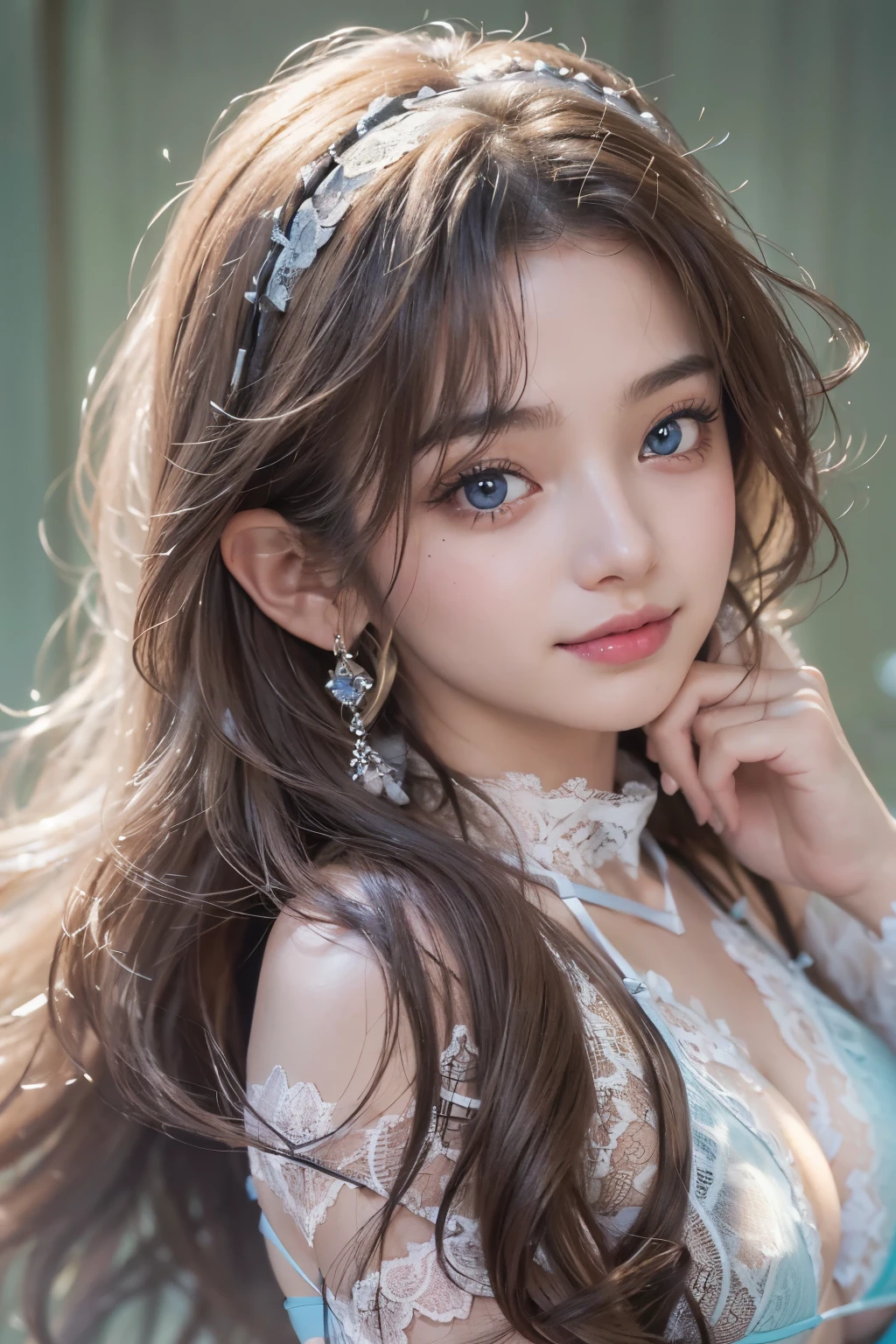 1woman, (Ultra realistic, high res), (highly detailed eyes, highly detailed hair, highly detailed face, highly detailed plump lips), (off shoulder with open breasts), breasts, upper body, caute smile, (best quality:1.4), Raw photo, (realistic, photo-realistic:1.37), professional photography, cinematic light, (fine face: 1.2),fashion model 20 years old, cute, [[[[pure eyes]]]], [[[[closeup]]]], [[[[chest]]]], [[[[neck]]]], [[[[shoulders]]]], perfect eyes, perfect iris, perfect lips, perfect teeth, perfect skin, soft front light, glow, HDR, (muted colors:1.2), Retrato da mulher、white skin、((cabelo Castanho ondas suaves)) Best Blanco Romantico、8k resolution、Frente Illuminada、アメリカの女の子のPortrait、solo、20-year-old、beautiful face、whole body、medium side cut、beautiful black hair、beautiful little face woman, solo,　black theme,　look at the audience,one woman, It&#39;s real, Wolfsan-6500-V1.3, anime、animeスタイル、beautiful diamond eyes、20 year old american girl、braided hair、swimsuit、portrait beautiful detailed woman, very detailedな青い顔, Reality, beautiful narrow blue eyes, huge file size, Super detailed, High resolution, very detailed, highest quality, masterpiece, An illustration, very detailed, ticker, Unite, 8K painting wallpaper, fine, fine details, masterpiece, highest quality, Hvery detailed ticker uniform 8K wallpaper, face light movie lighting、cuteブラウス, dark background, oil, masterpiece, diffused soft film lighting, Portrait, highest quality (perfect face:1.4),stunning girl pictures,(8K and、photorealistic:1.25) 、(lip gloss、eyelashes、shiny face、shiny skin、highest quality、超High resolution、Depth of the bounds written、chromatic aberration、caustic road lighting、natural shading、sexy 1girl, Extremely cute, Amazing face and eyes, (Beautiful lovely smile), (extremely detailed beautiful face), bright and shiny lips, (cute bikini:1.3), (very elaborate lace bra:1.5), smooth skin, super beautiful, attractive, (Best Quality:1.4), (hyper quality), (Ultra-detailed), (hyper-realistic, Photorealsitic:1.37), Authentic skin texture, complex details, extremely detailed CG unified 8k wallpaper, RAW Photos, professional photograpy, Cinematic lighting, coast, sea, palm trees,masterpiece, best quality, high quality, High definition, High quality texture, High quality shadow, high detail, beautiful detailed, finely detailed, extremely detailed cg, detailed texture, a realistic representation of the face, realistic, colorful, delicate, Cinematic Light, sidelighting, Lens Flare, Ray tracing, sharp focus, (intrica, From Side, 