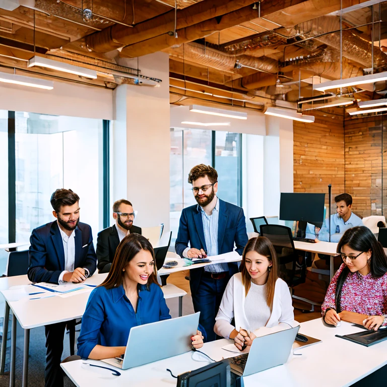 Group of people working