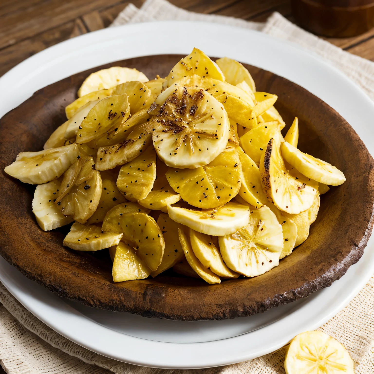 Chips de banana e surfand