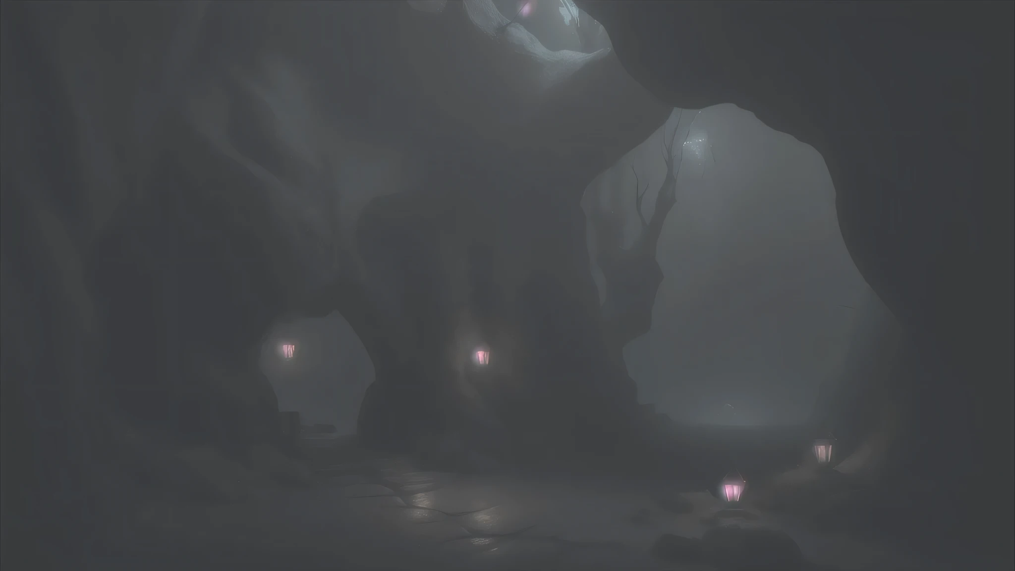 uma caverna escura com uma luz no final, photorealistic arte conceitual sombria, ambiente de fantasia sombria, unreal engine rendering concept art, Dark cinematic concept art, atmosfera de terror, Ambiente Escuro, nostalgic and mysterious concept art, atmospheric detailed and gritty, Markarth, ambiente profundo, arte conceitual sombria, detailed textures and lighting, Unreal Engine 5 Dramatic Rendering