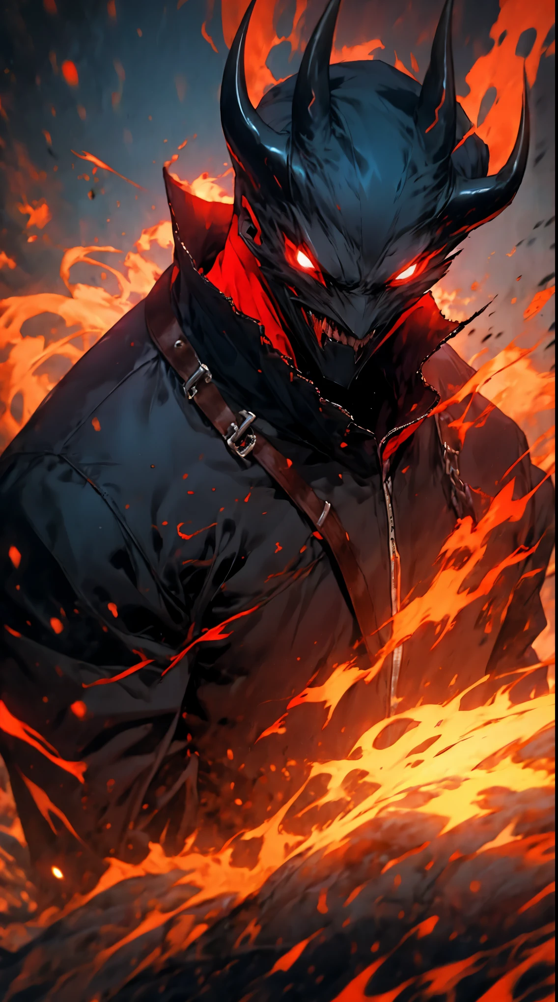 Rahm Crimsford Demon Horns Mask